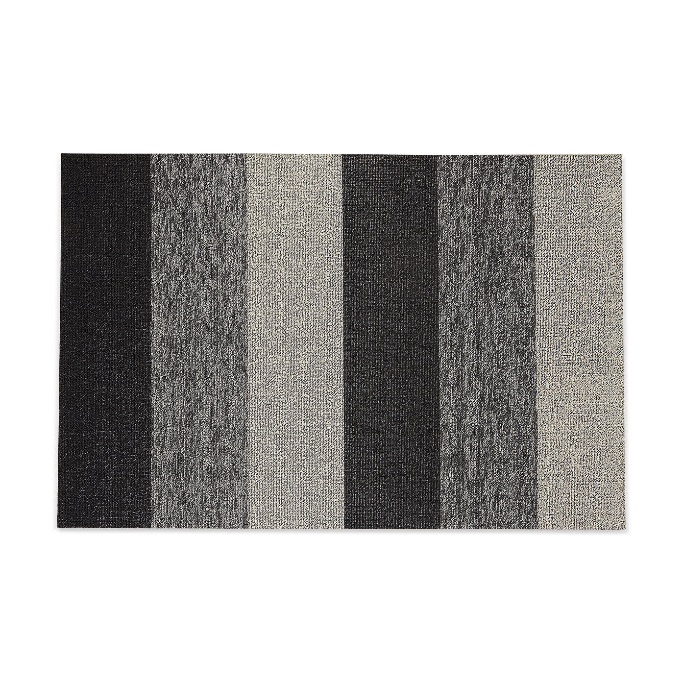 Chilewich Marbled Stripe Shag Floormat - Salt &amp; Pepper
