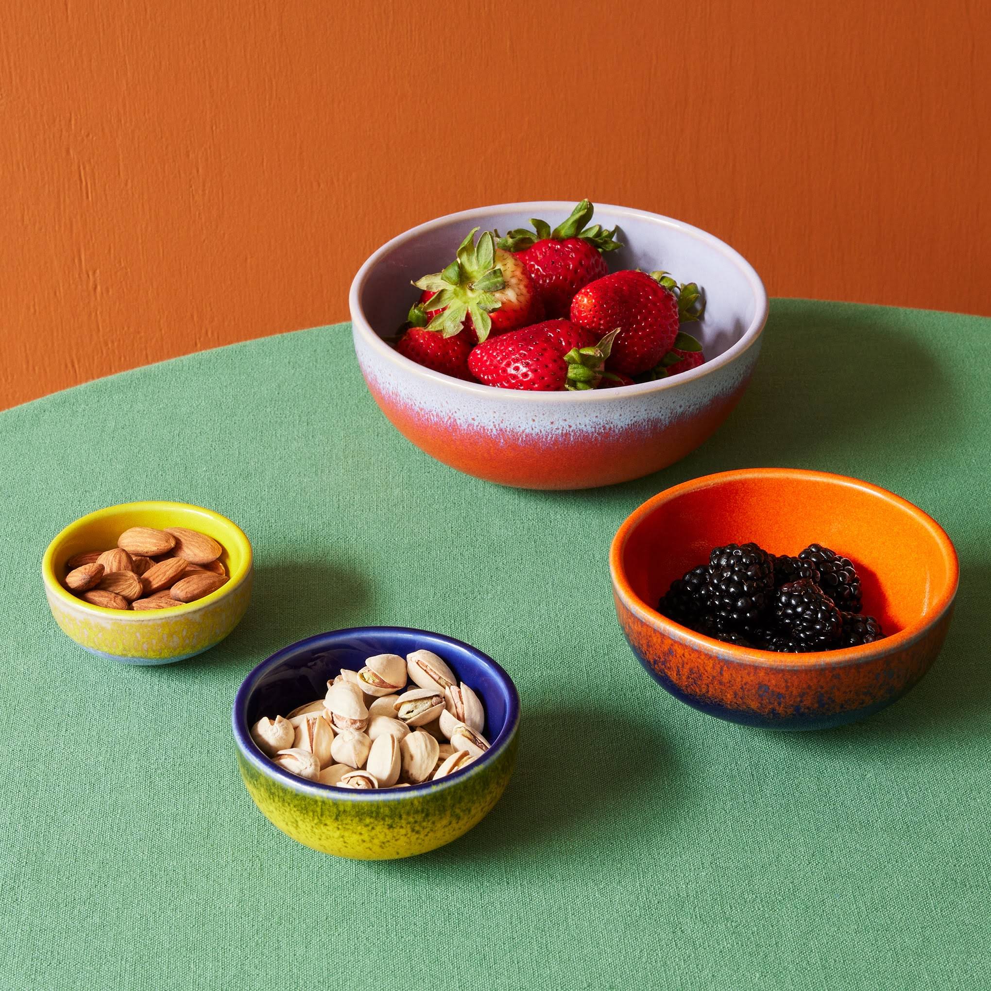 Portuguese Glazed Ceramic Nesting Bowls