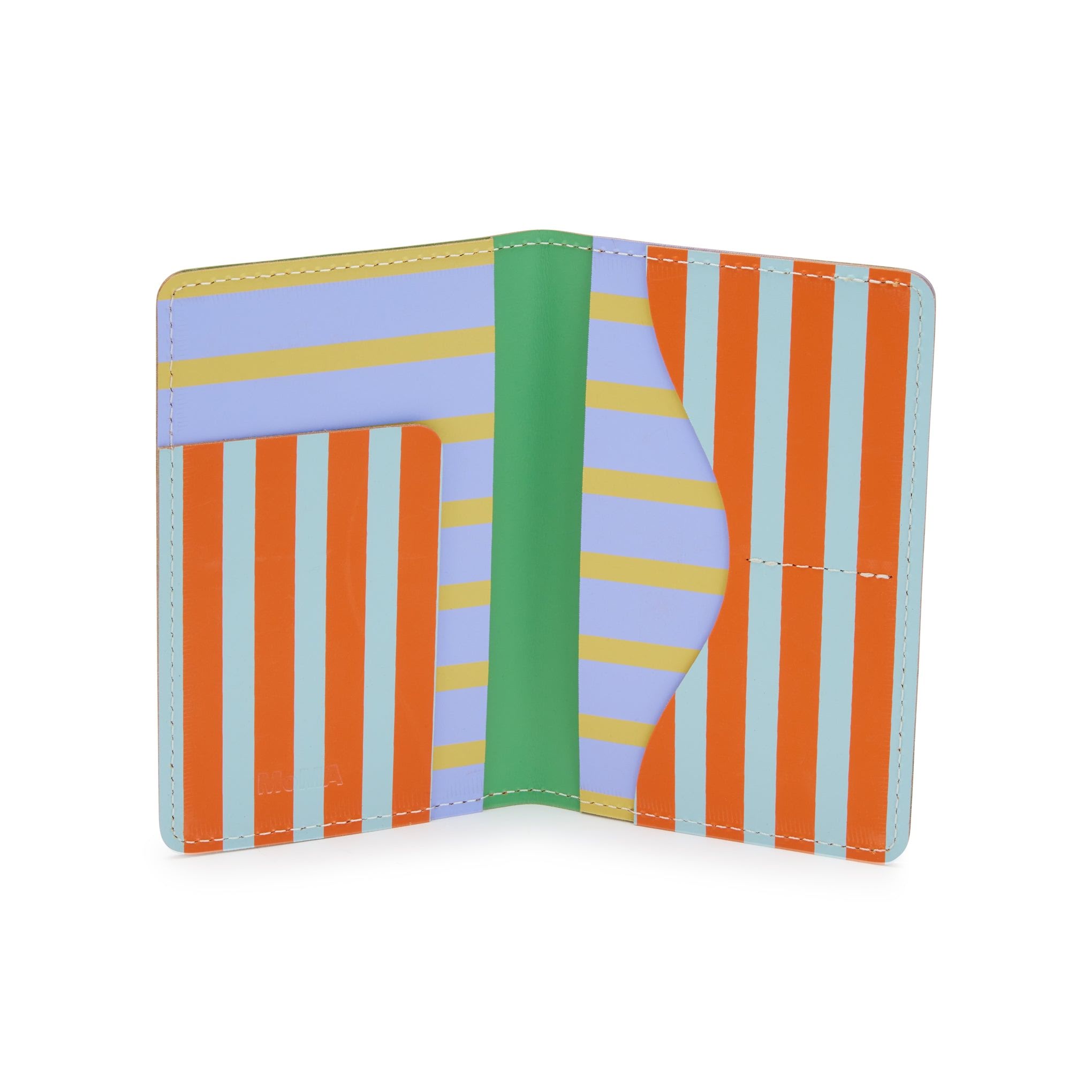 Dusen Dusen Recycled Leather Passport Case - Stripe