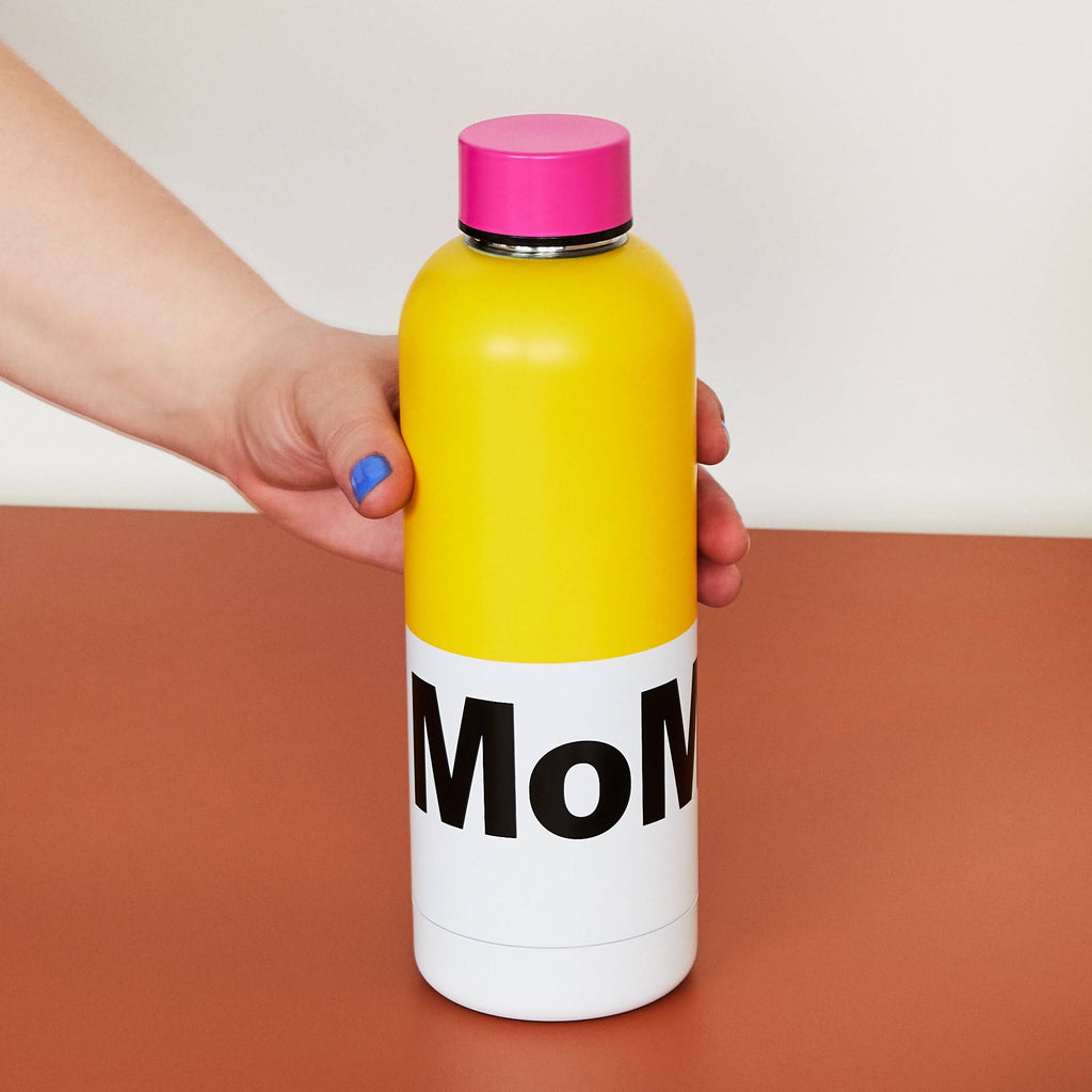 MoMA Logo Water Bottle - Pink/ Yellow