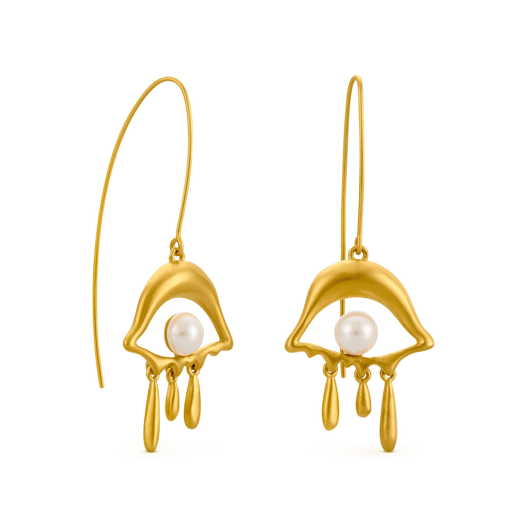 Salvador Dalí Gold-Plated Eye Drop Earrings