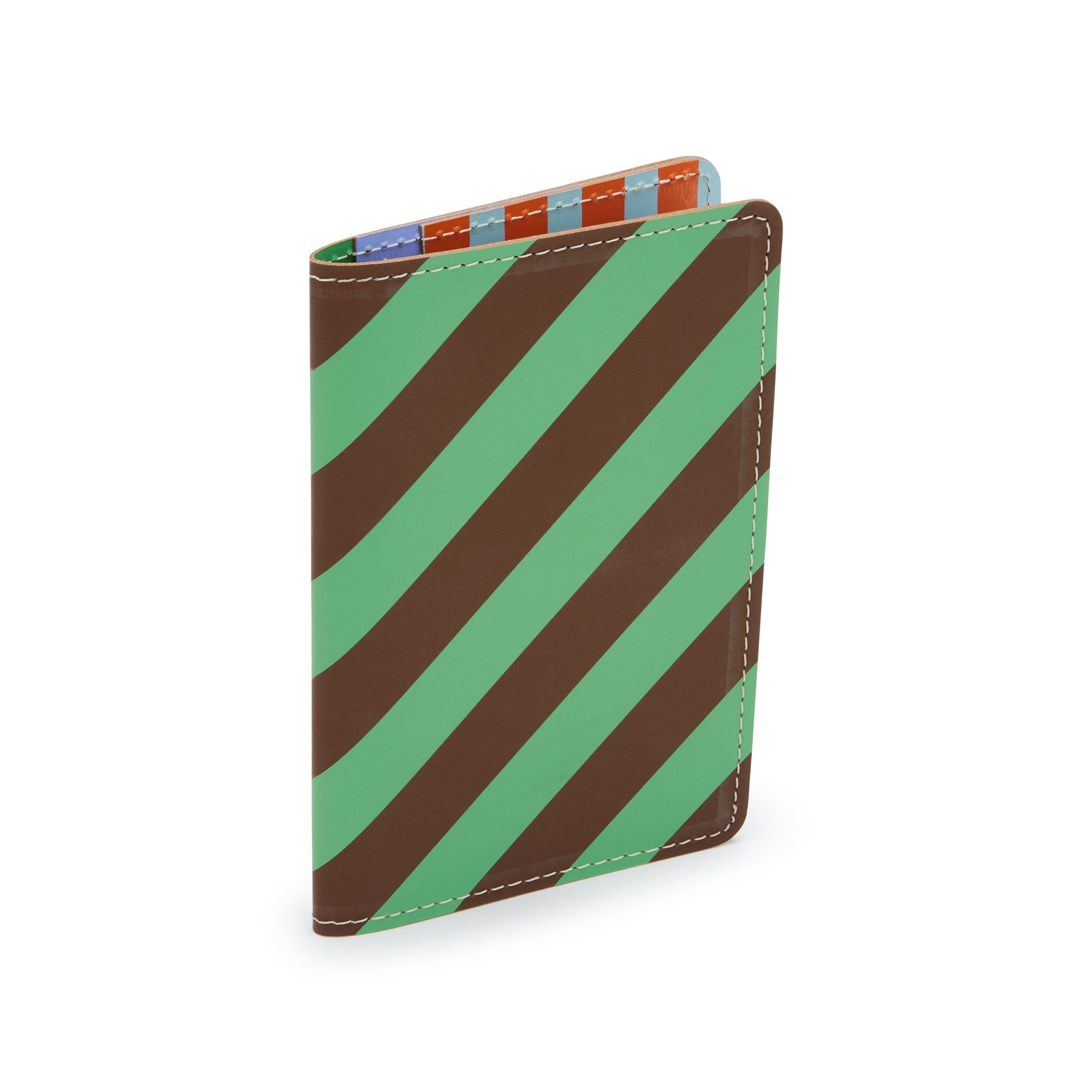 Dusen Dusen Recycled Leather Passport Case - Stripe