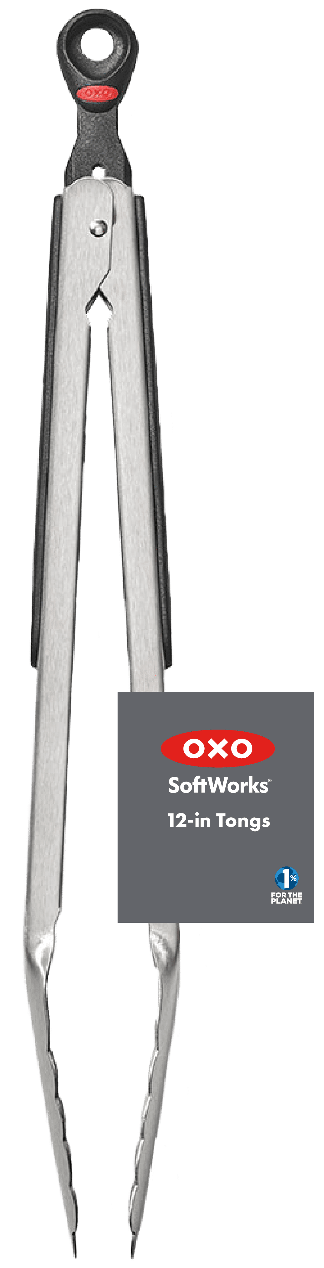 Stainless Steel 12-inch Food Tongs with Locking Handle