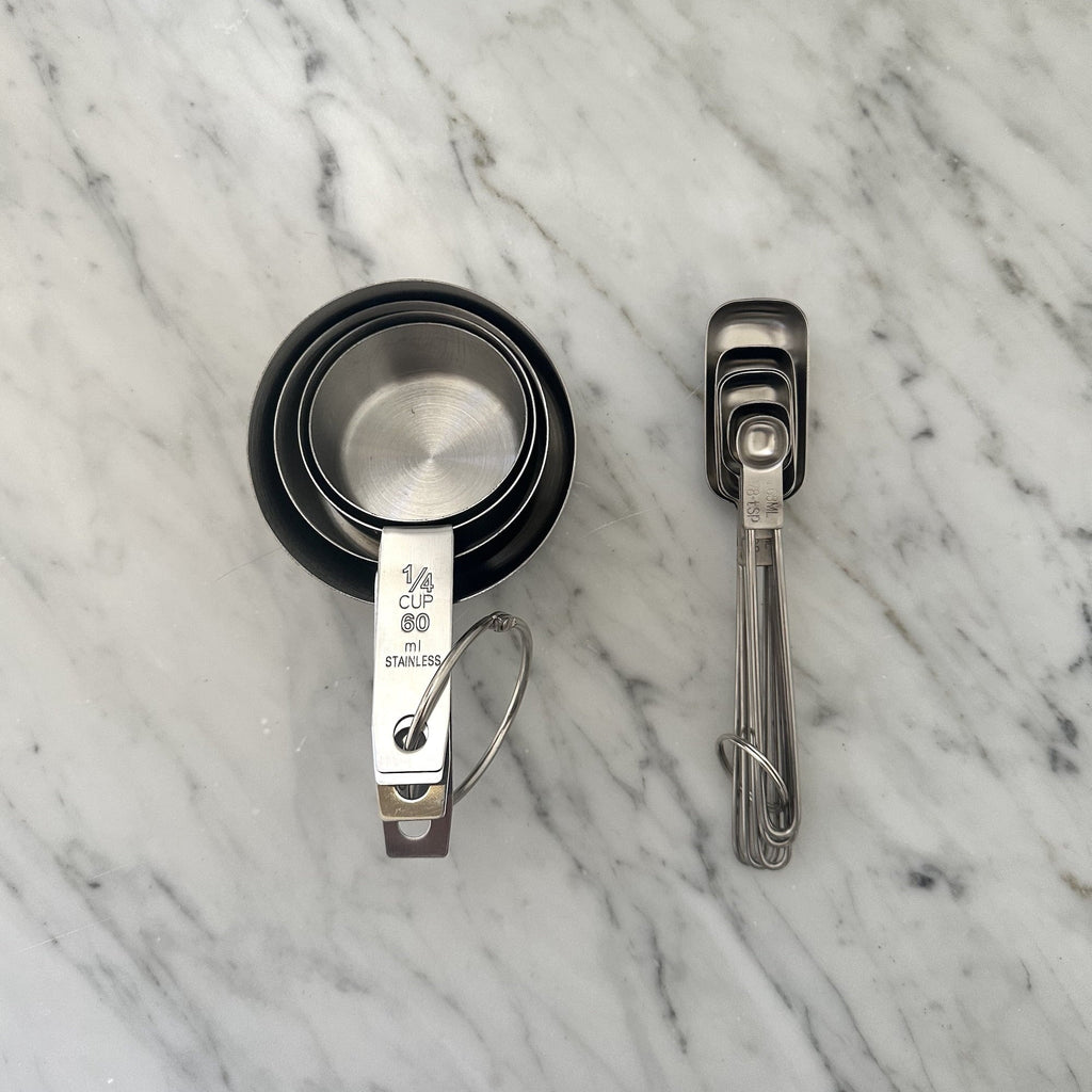 Stainless Steel Measuring Cup and Spoon Set, 10 Different Sized Cups and Spoons