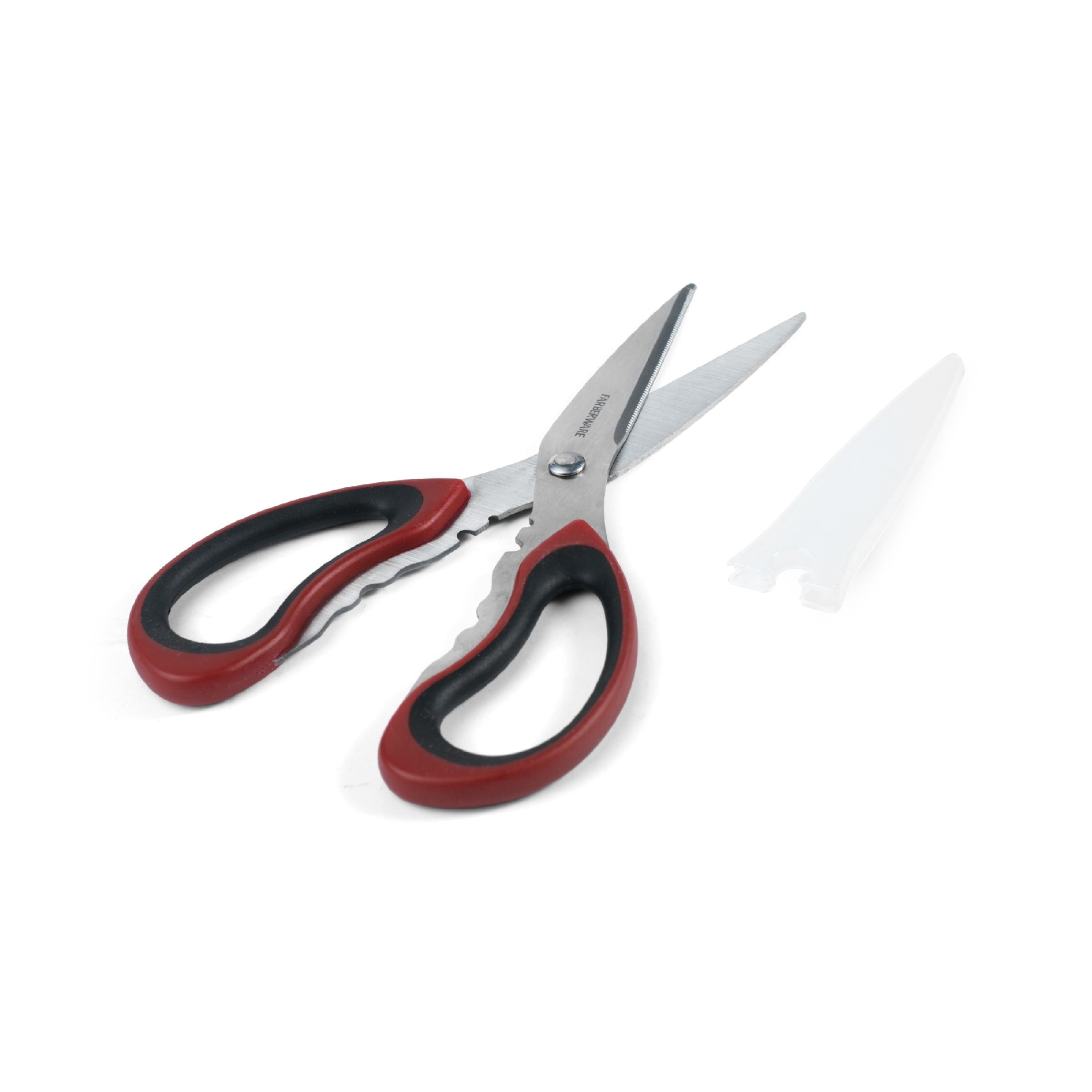 Stainless Steel Kitchen and Herb Shears with Red and Black Handle