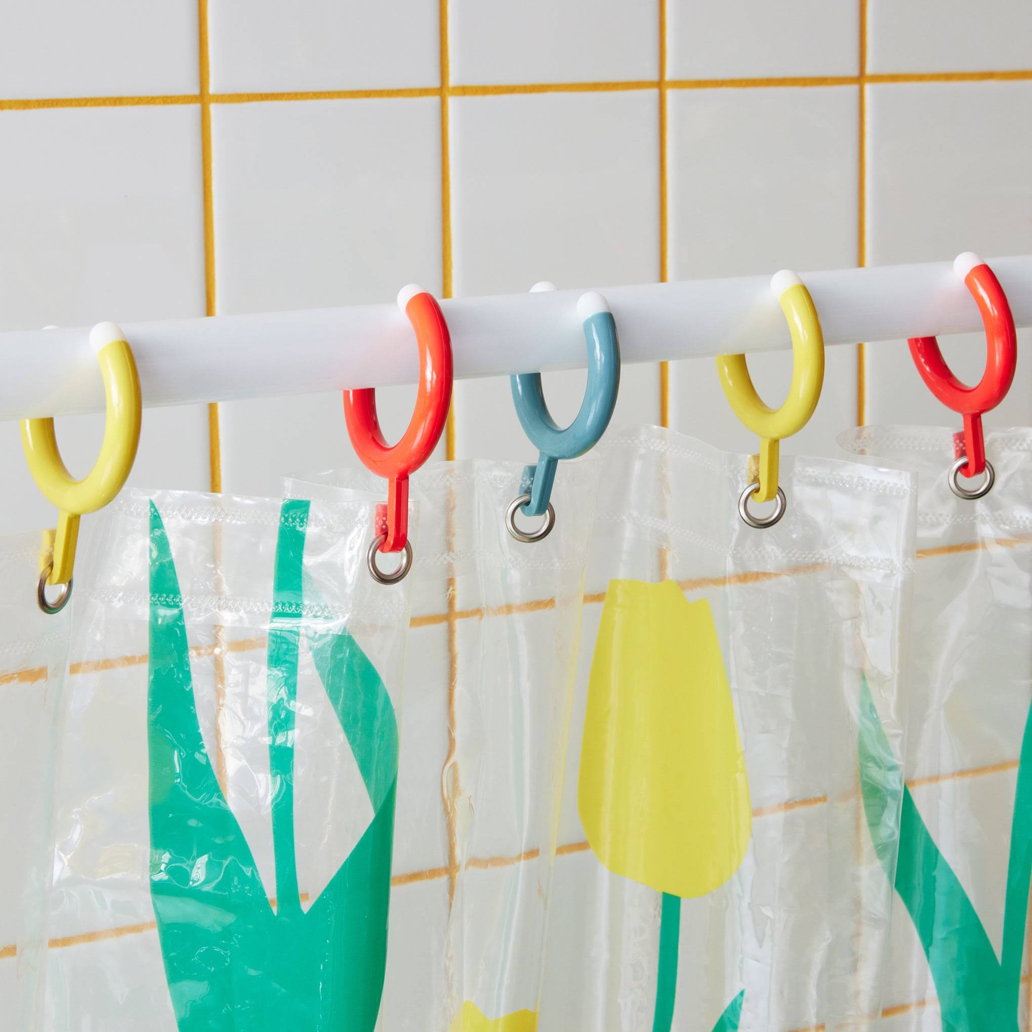 Hewi Shower Curtain Hooks - Set of 12 - Multi