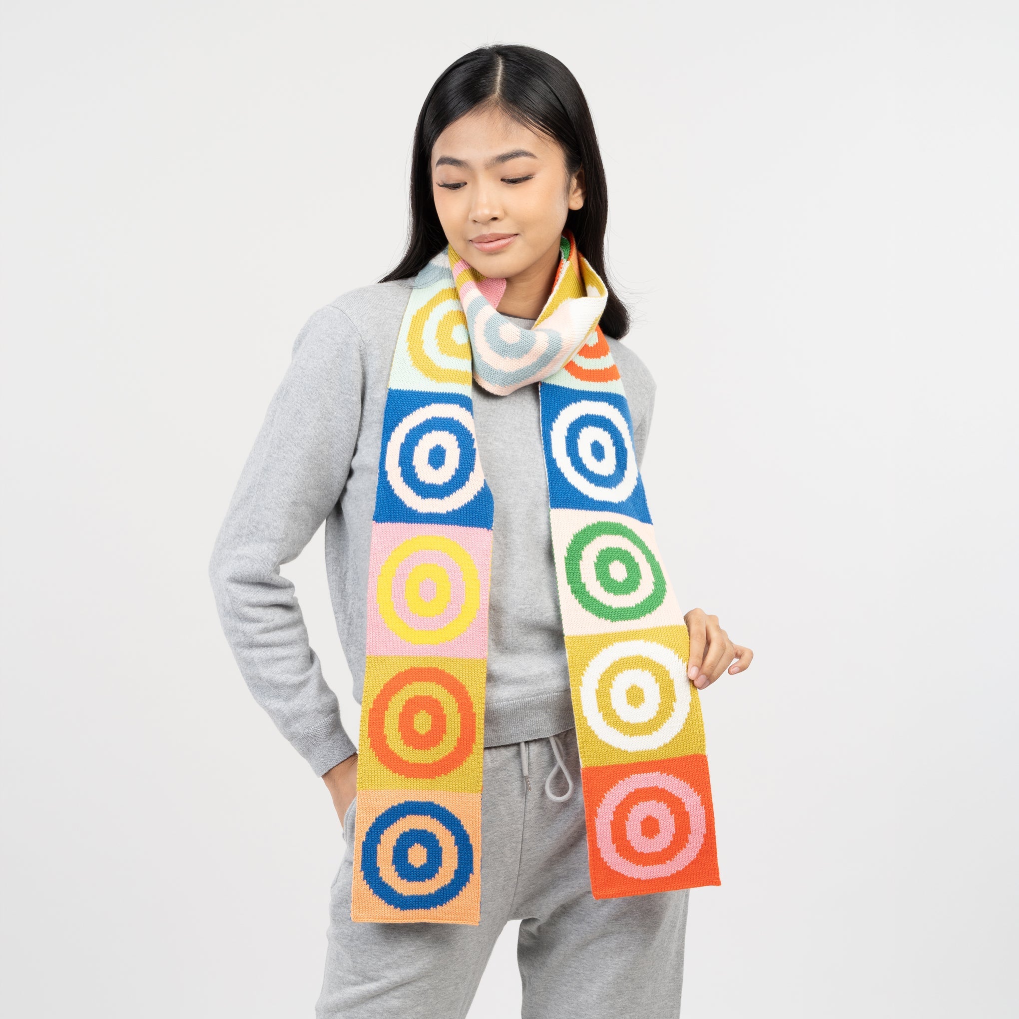 Verloop Skinny Rotate Circles Scarf