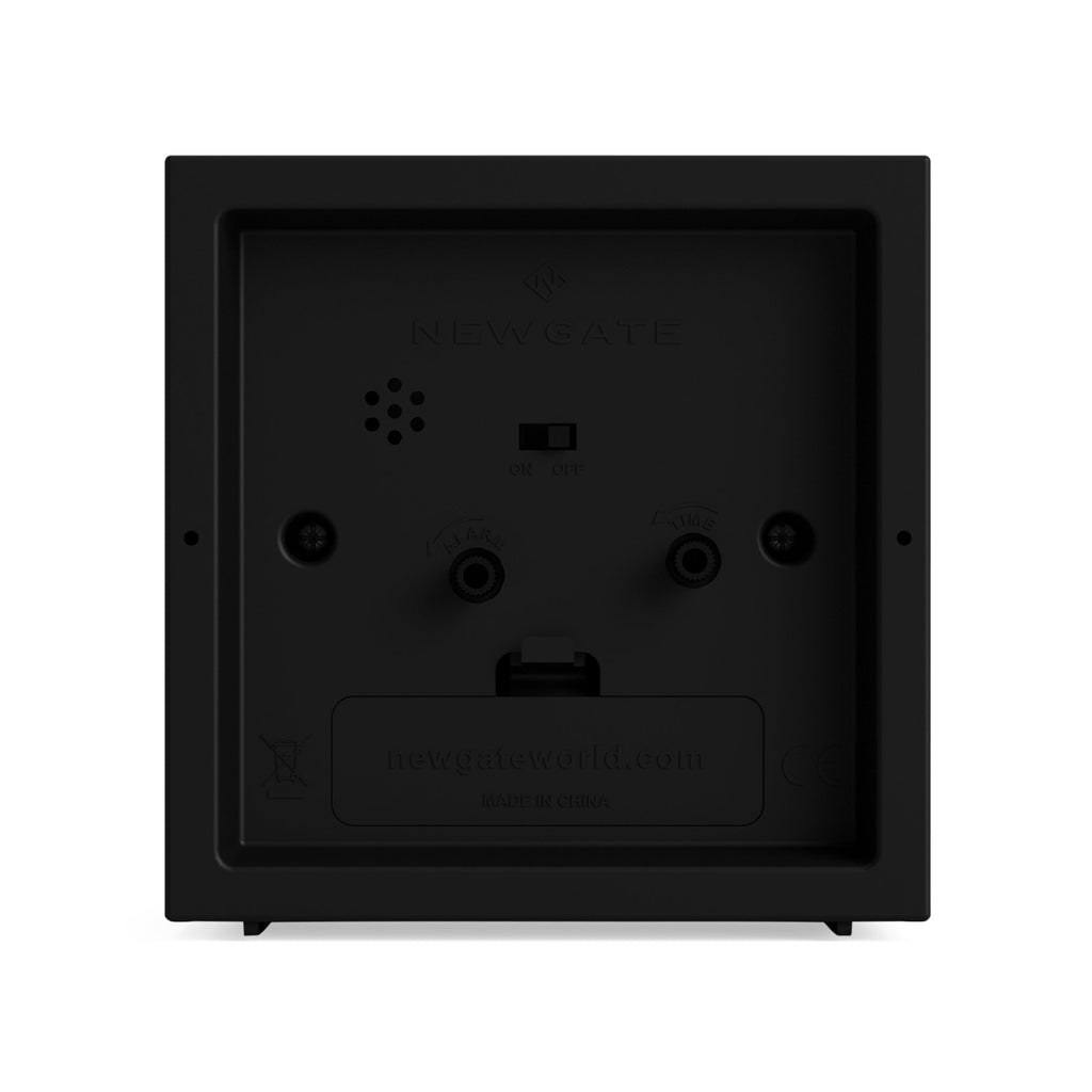 Newgate Cube Alarm Clock - Black