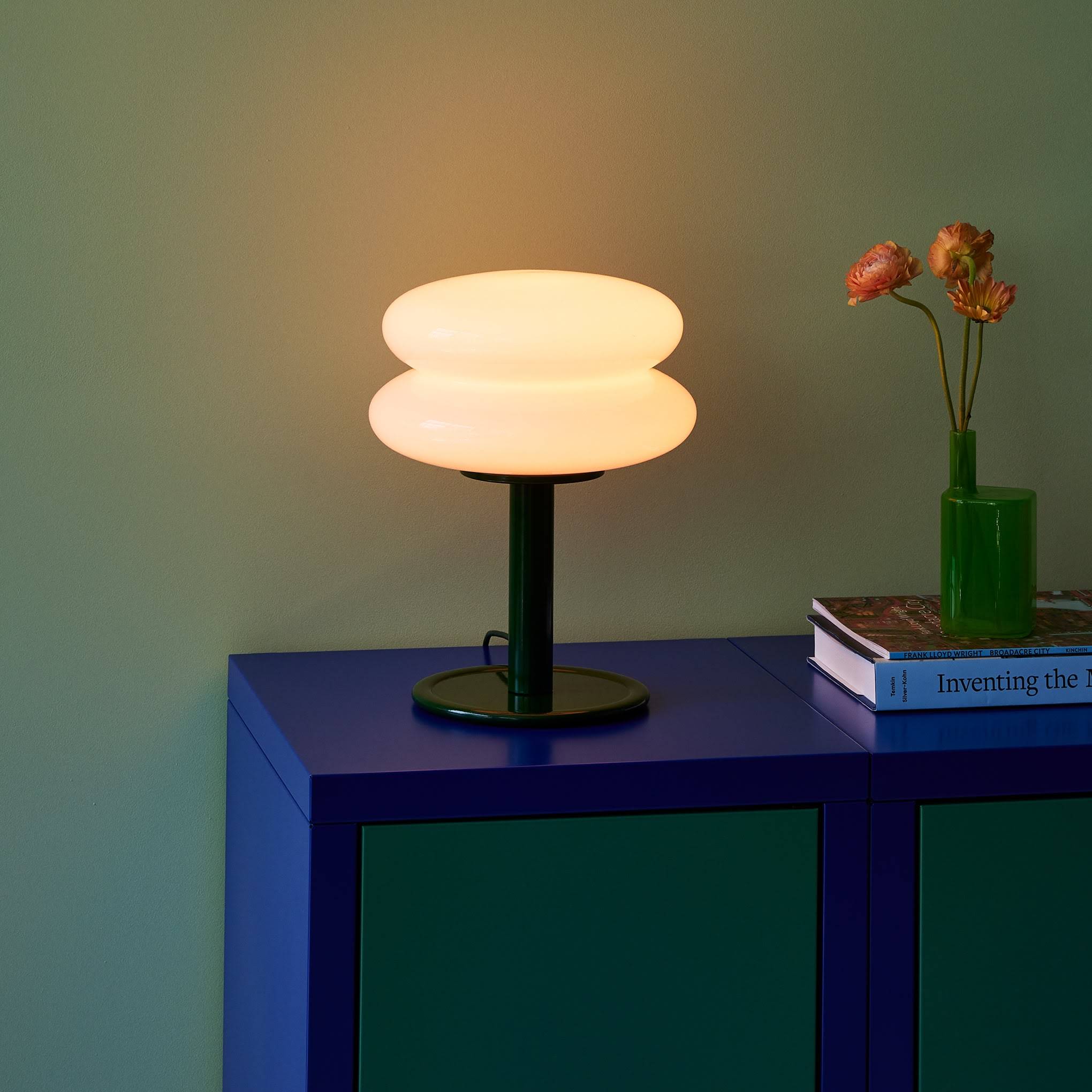 Snowman Table Lamp - Pink/ Green