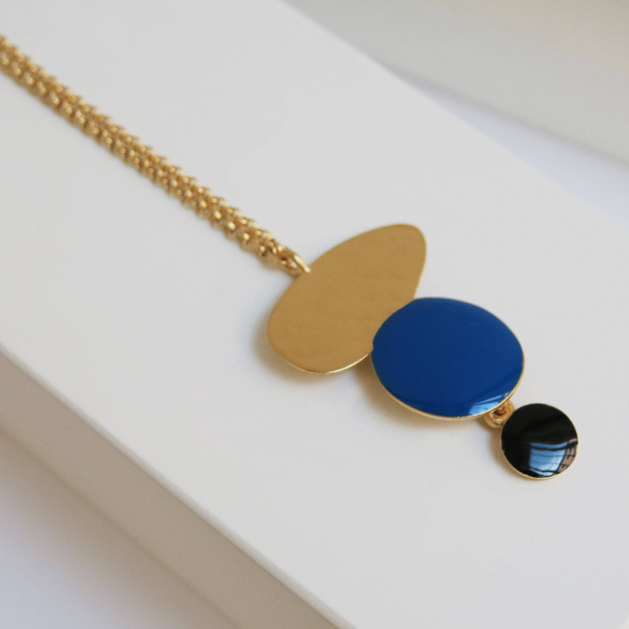 Joan Mir?? Gold-Plated Linear Dots Necklace
