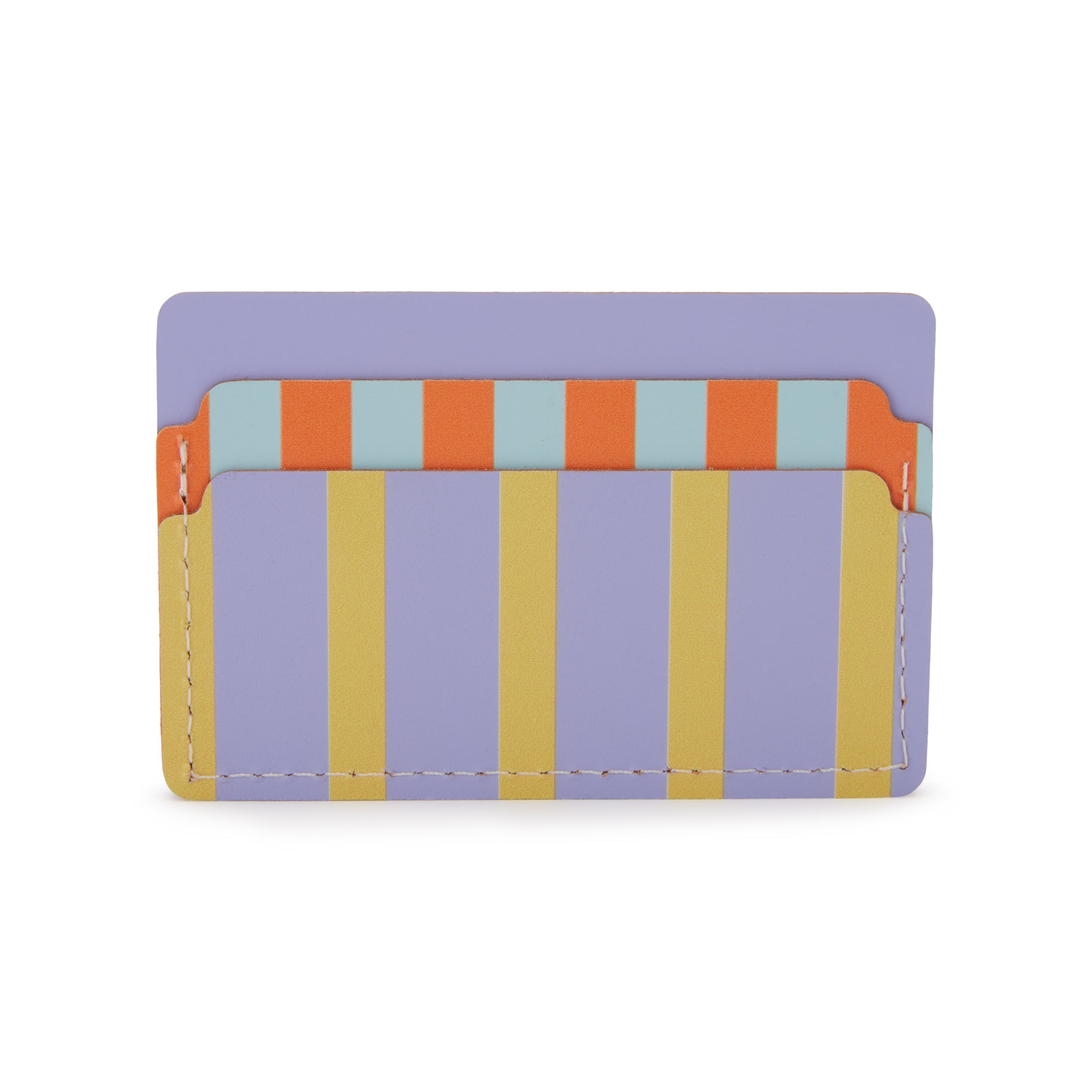 Dusen Dusen Recycled Leather Card Holder - Stripe