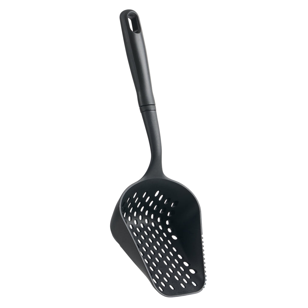 13.8in Nylon Scoop Strainer, Black