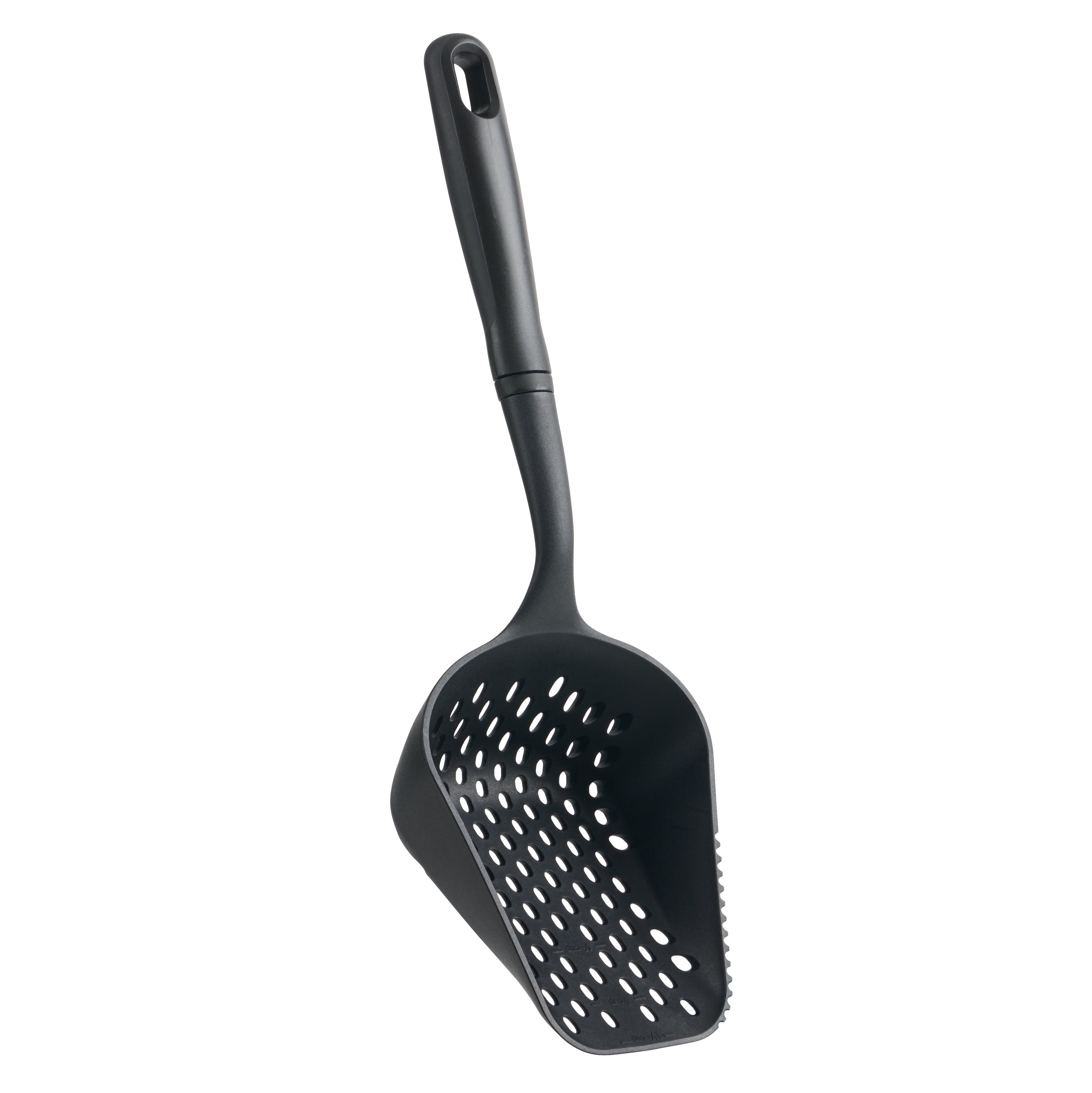 13.8in Nylon Scoop Strainer, Black