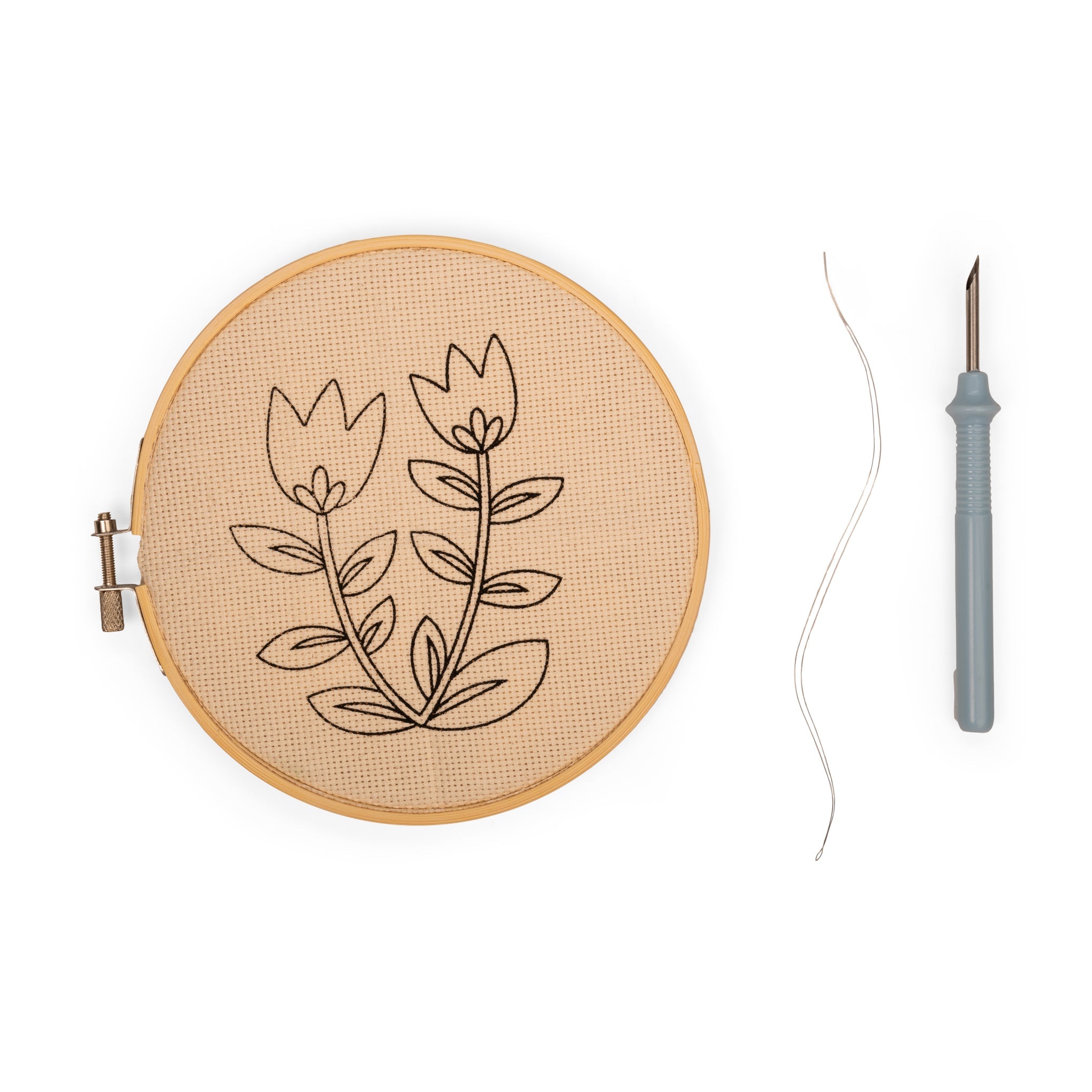 Kikkerland Punch Needle Embroidery Kit - Tulips