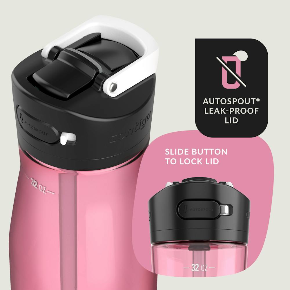 Contigo® Ashland 2.0, Water Bottle with AUTOSPOUT® Lid, 32oz - Azalea