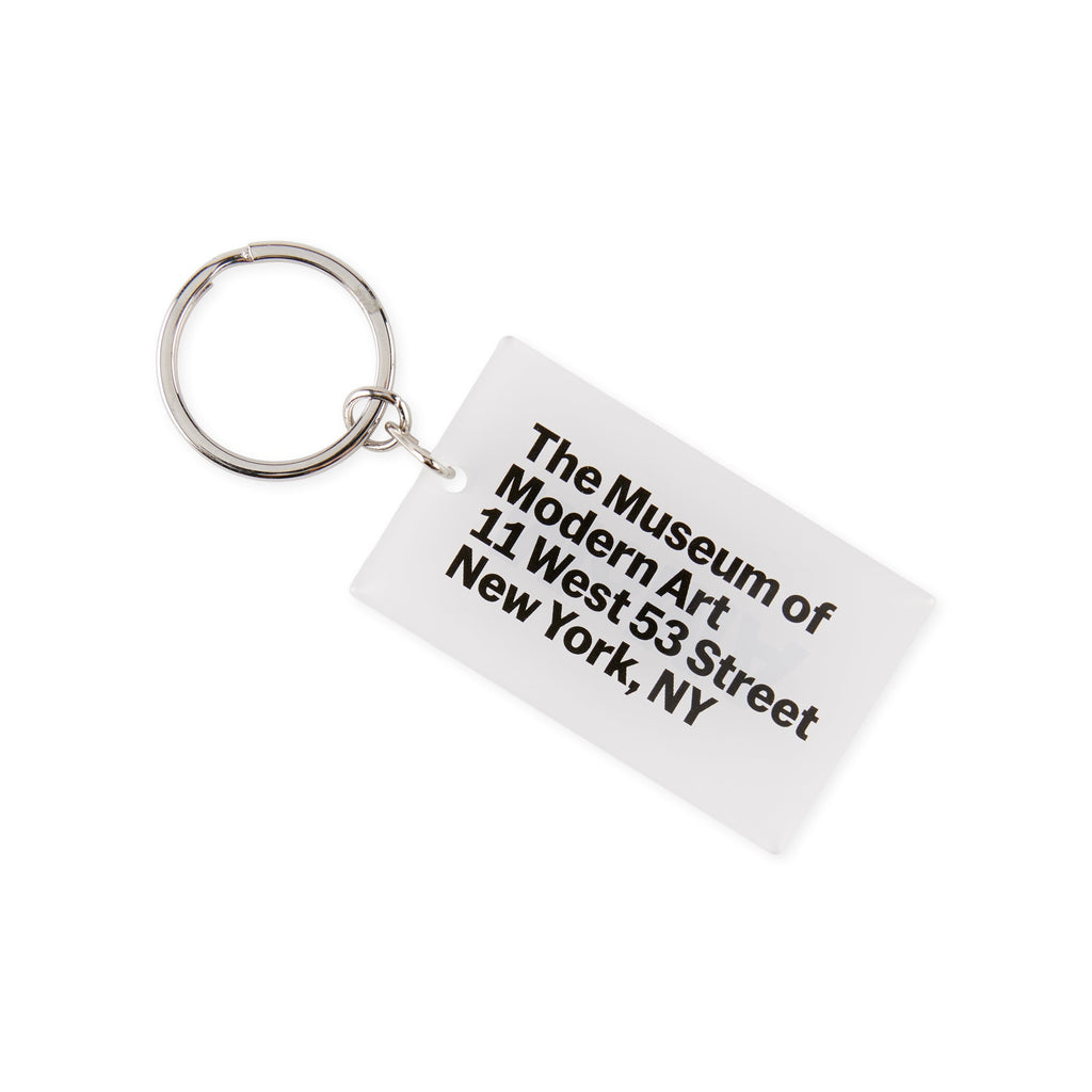 MoMA Acrylic Address Keyring - White