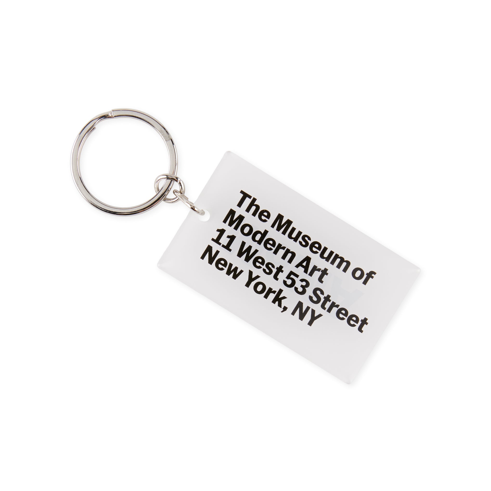 MoMA Acrylic Address Keyring - White