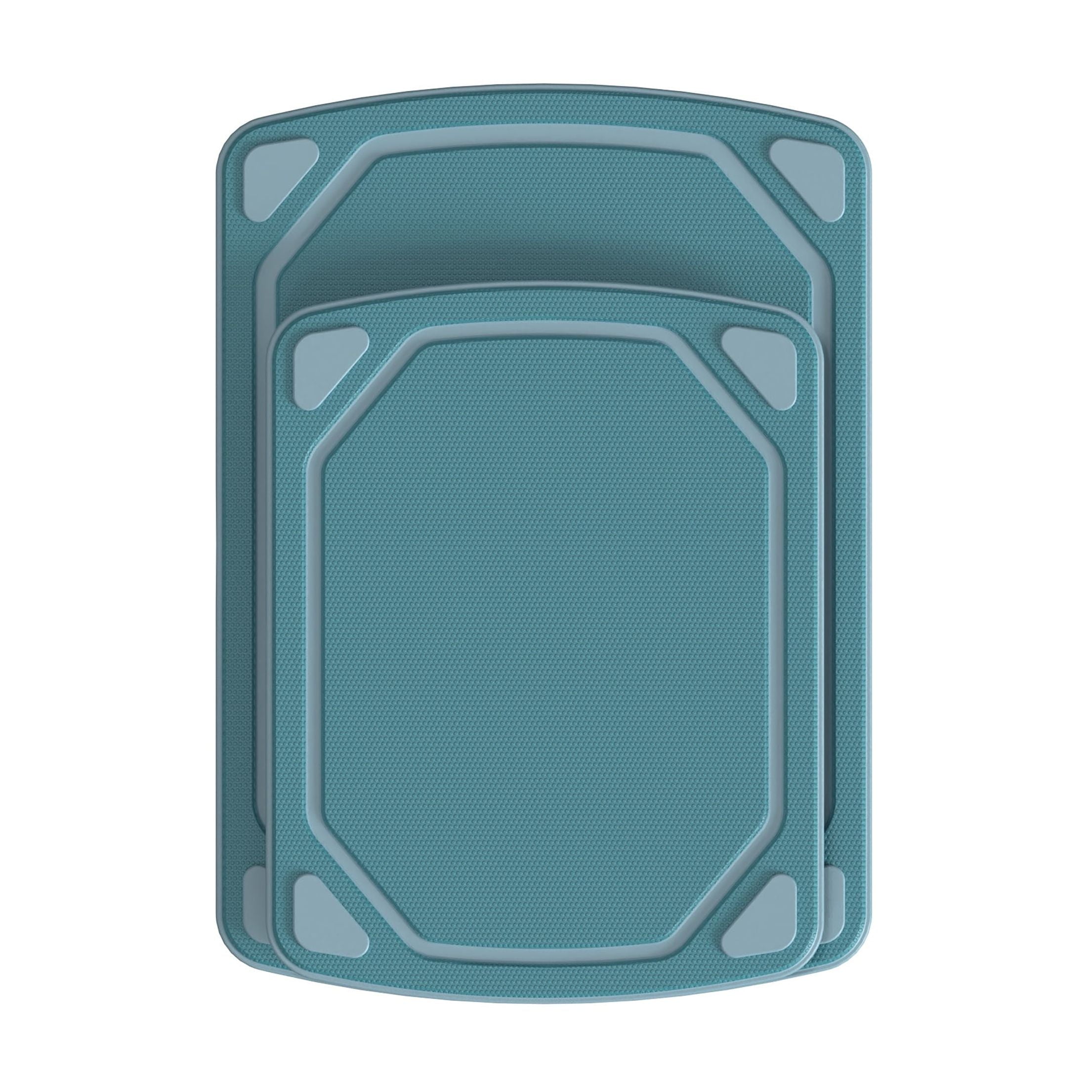 2 Pieces 8.5 x 11 and 10 x 14 Non-Slip Recycled Poly Cutting Board, Blue Color