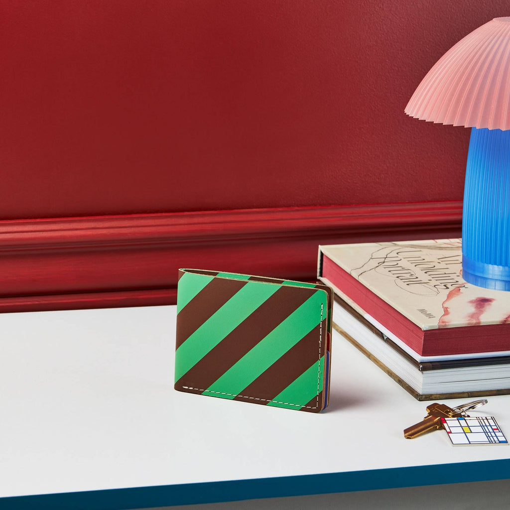 Dusen Dusen Recycled Leather Billfold Wallet - Stripe
