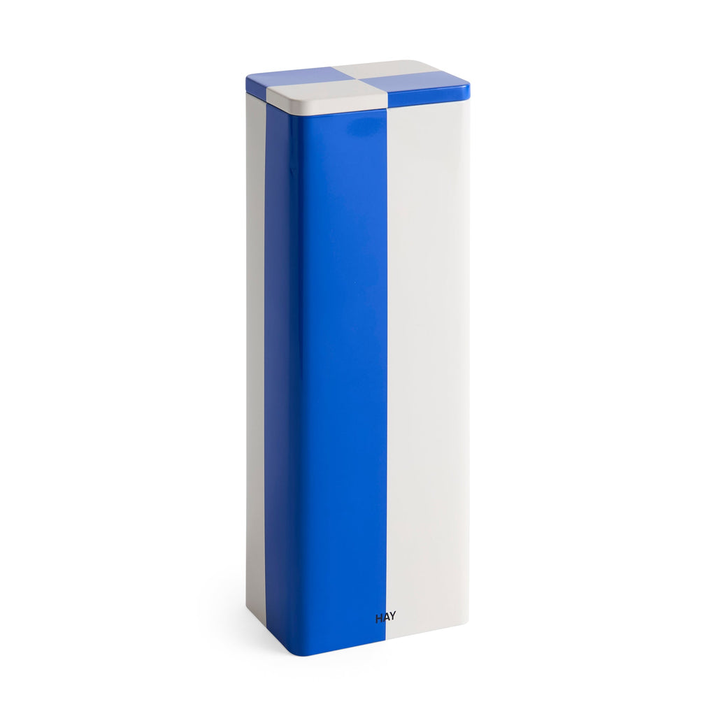 HAY Tin Container - Blue/ Off White