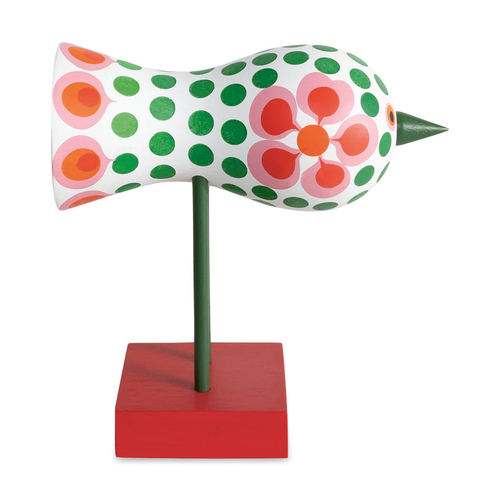 Lisa Larson Wooden Bird Object - Red Base