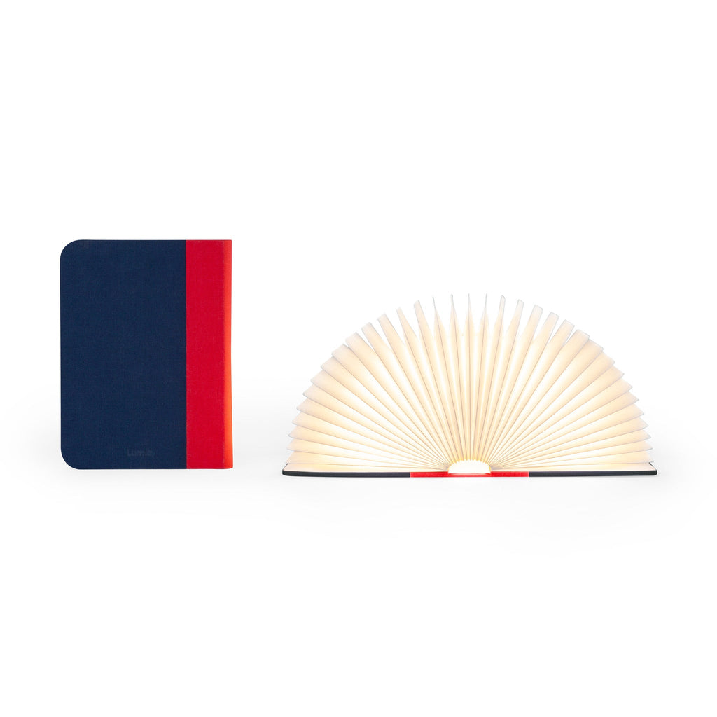 Lumio Book Lamp - Red/ Navy
