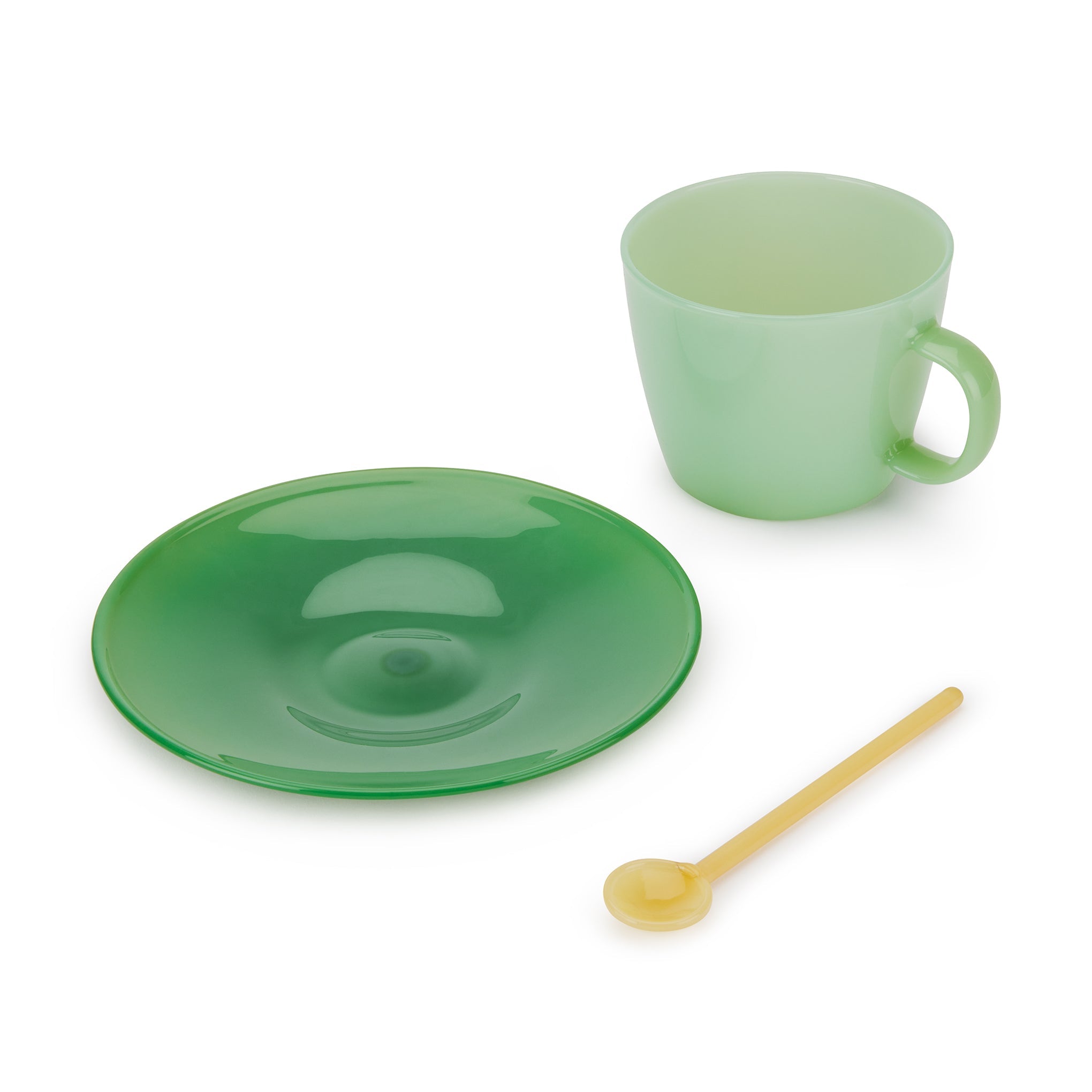 Bodum Copenhagen Glass Mug &amp; Saucer Set
