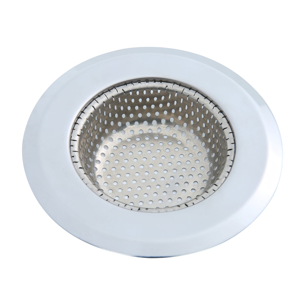 Stainless Steel Kitchen Sink Drain Strainer 4.45" - Durable Food Catcher Chrome