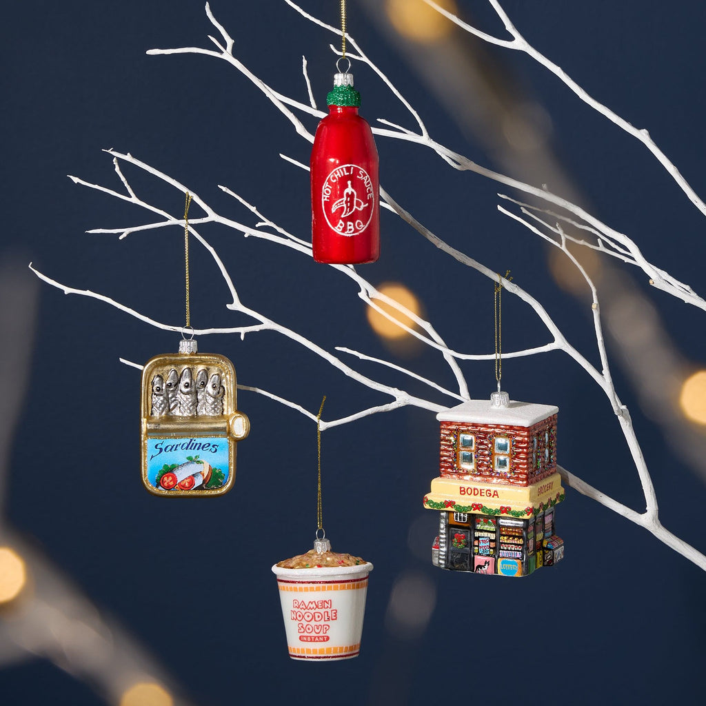 NYC Glass Holiday Ornament - Cup O' Noodles