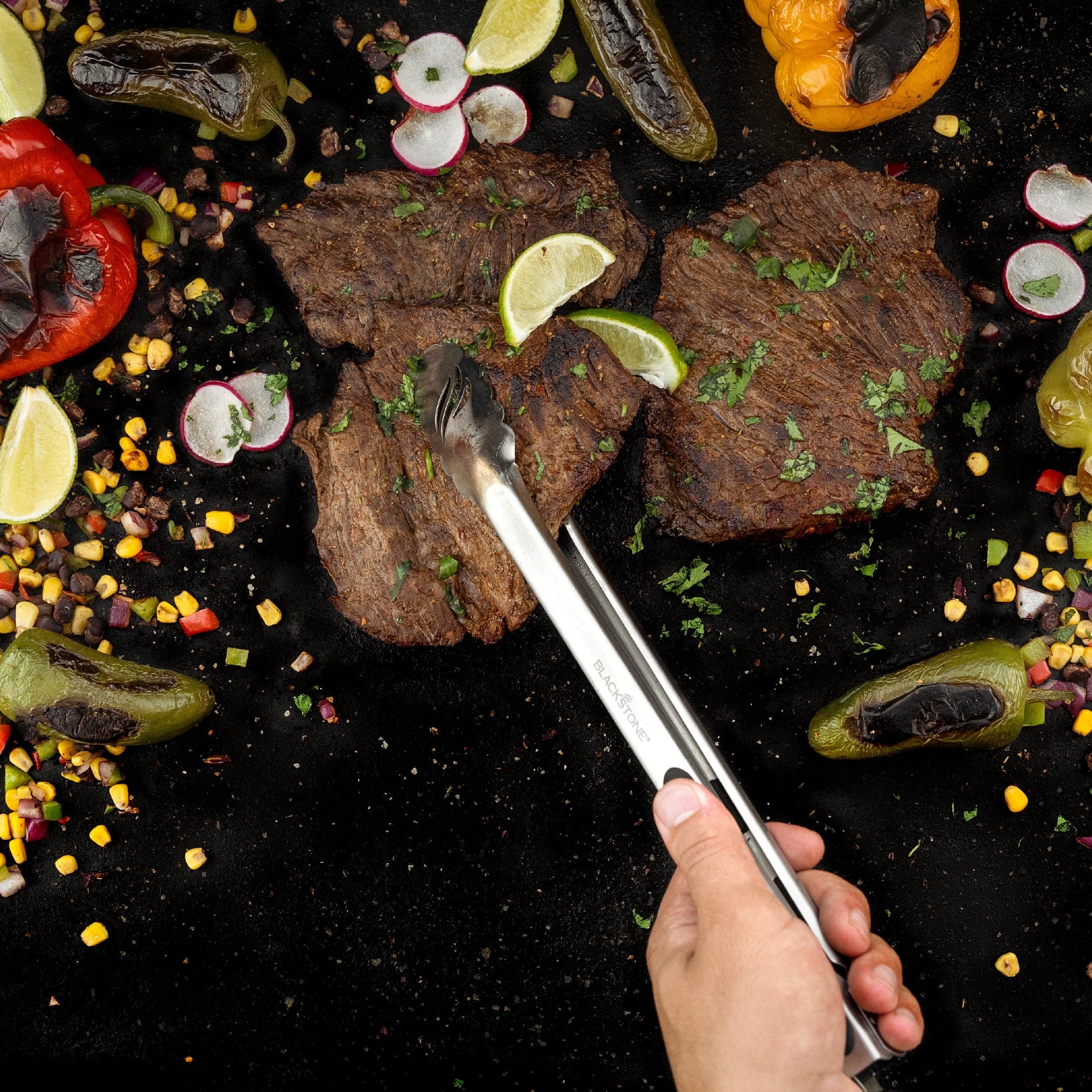 Tongs Silicone Non-Slip Grip Stainless Steel