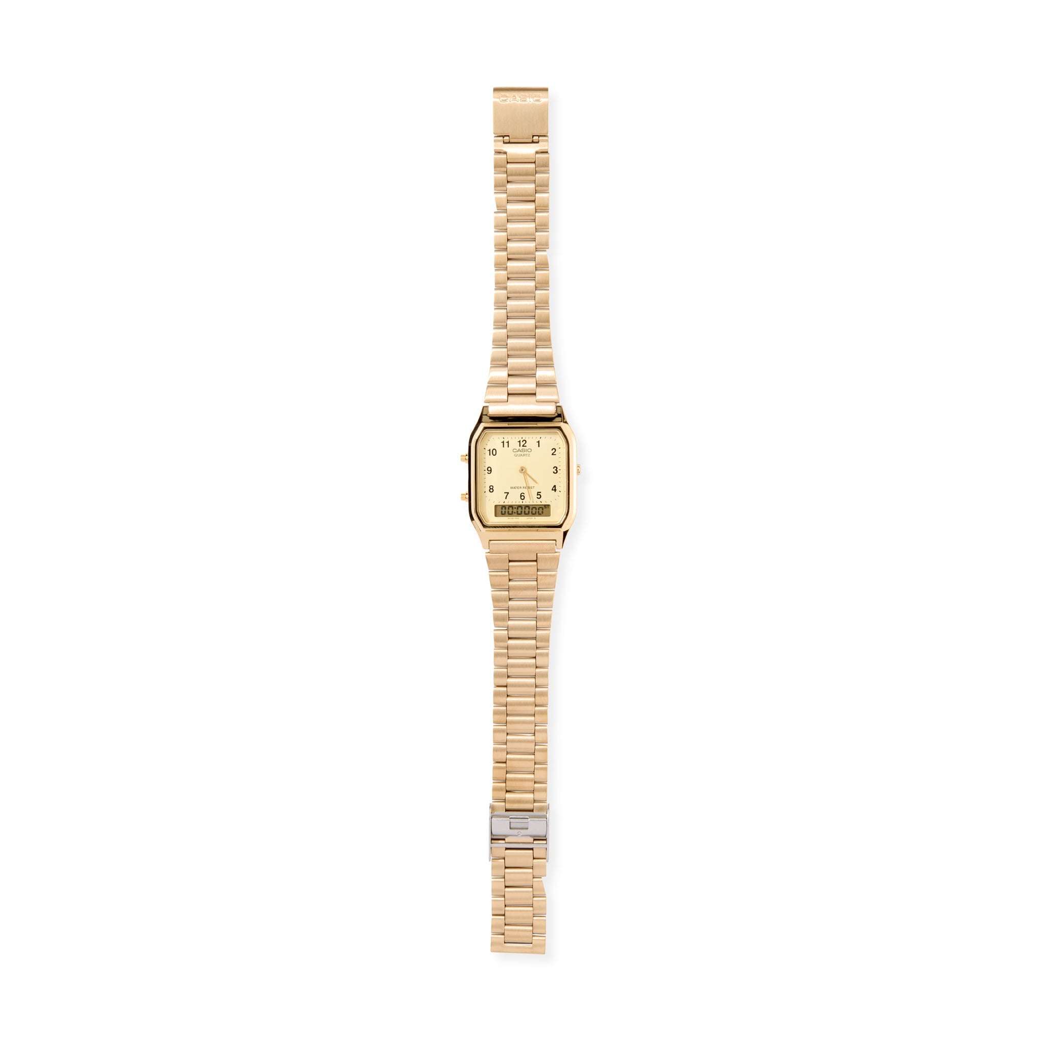 Casio AQ230 Analog Digital Watch - Gold