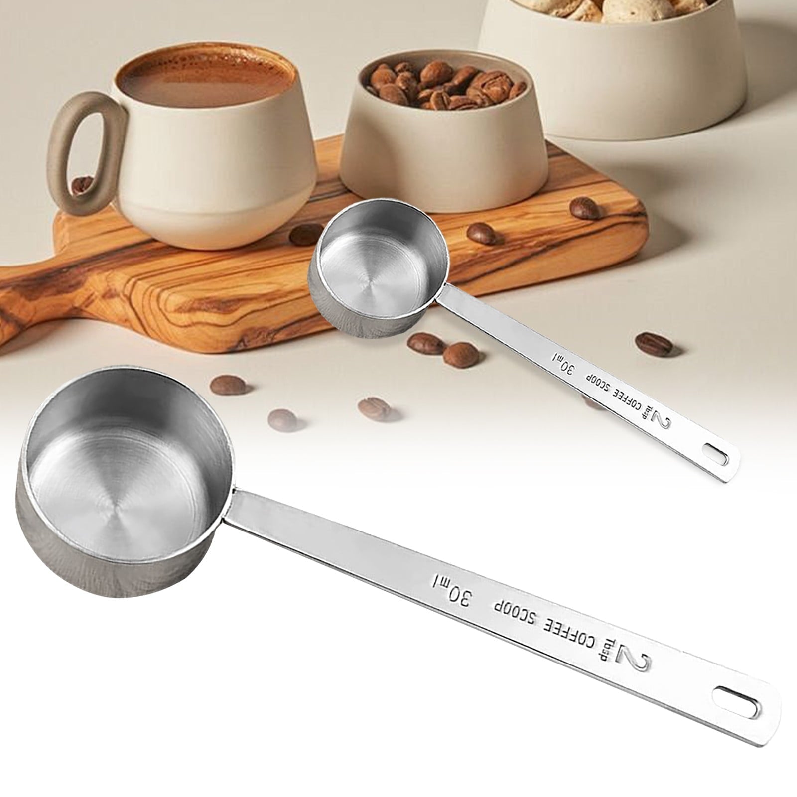 2 Tablespoon Coffee Scoop, Long Handle Stainless Steel Measuring Spoon, 1/8 Cup Measuring Cup, Coffee Measuring Spoon...
