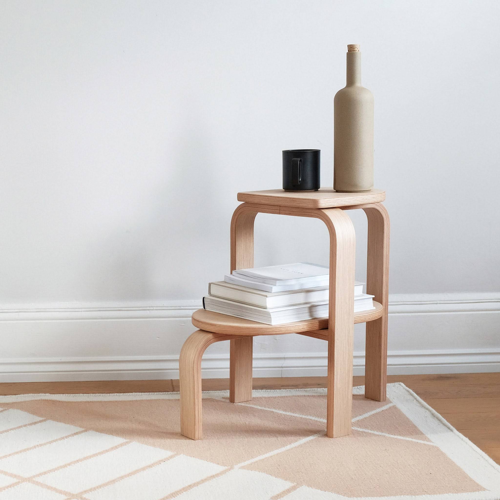 Altura Step Stool &amp; Side Table - Black
