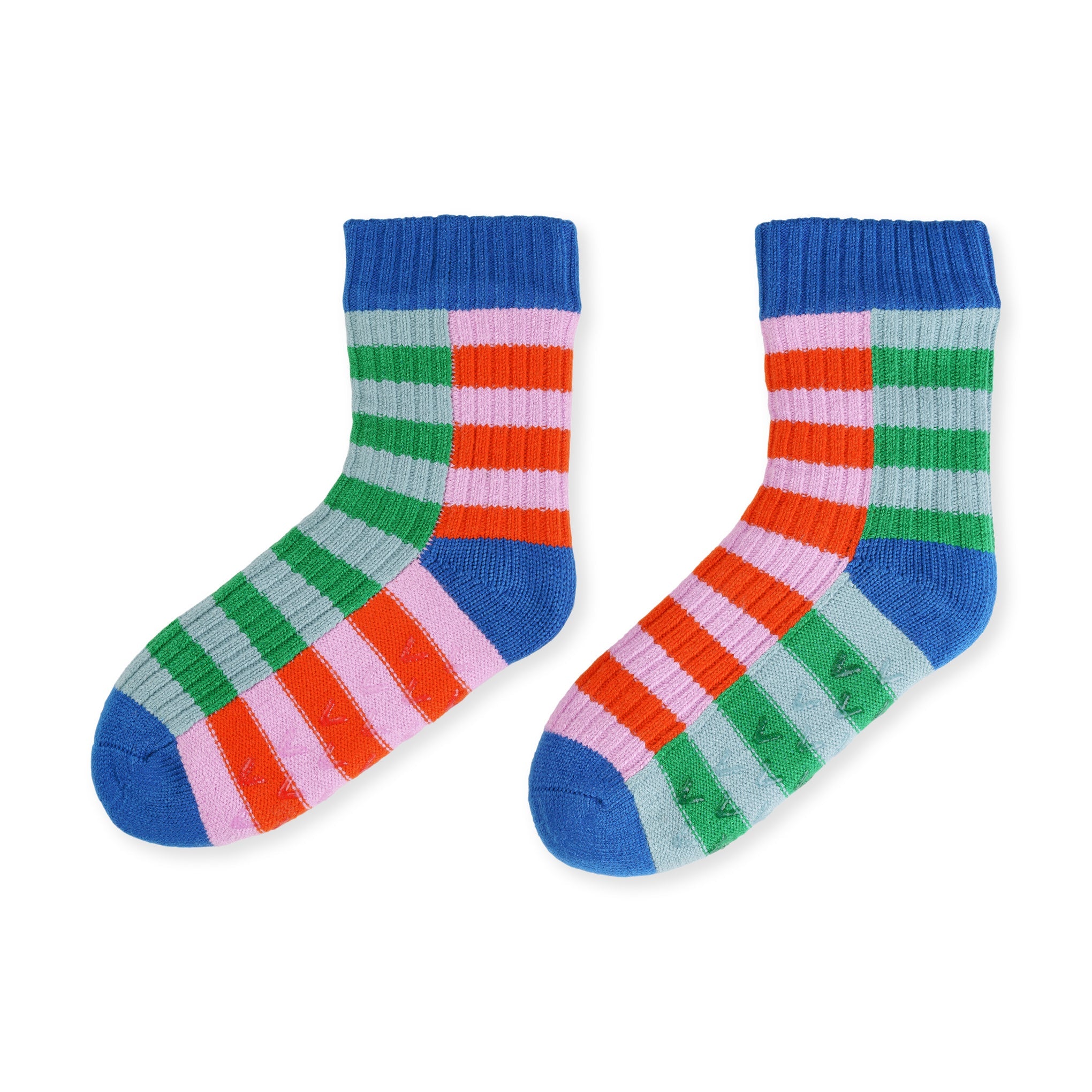 Verloop Knit House Socks - Super Stripe Cobalt