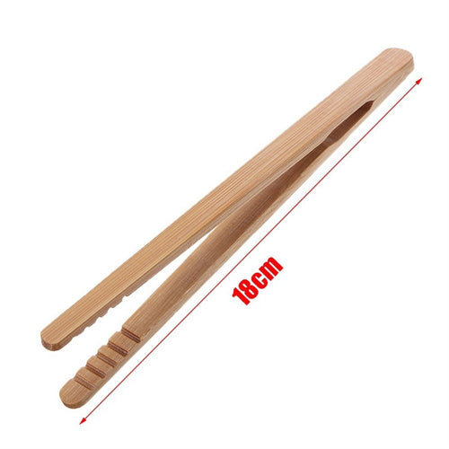 2 Pcs Bamboo Toaster Tongs for Toast Pickles Tea Cooking Kitchen Tongs
