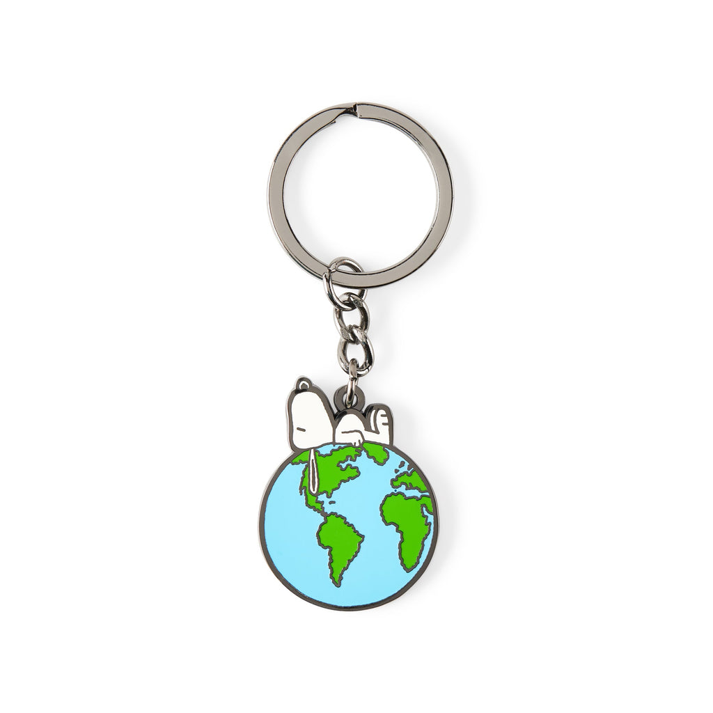 Snoopy Earth Enamel Keyring