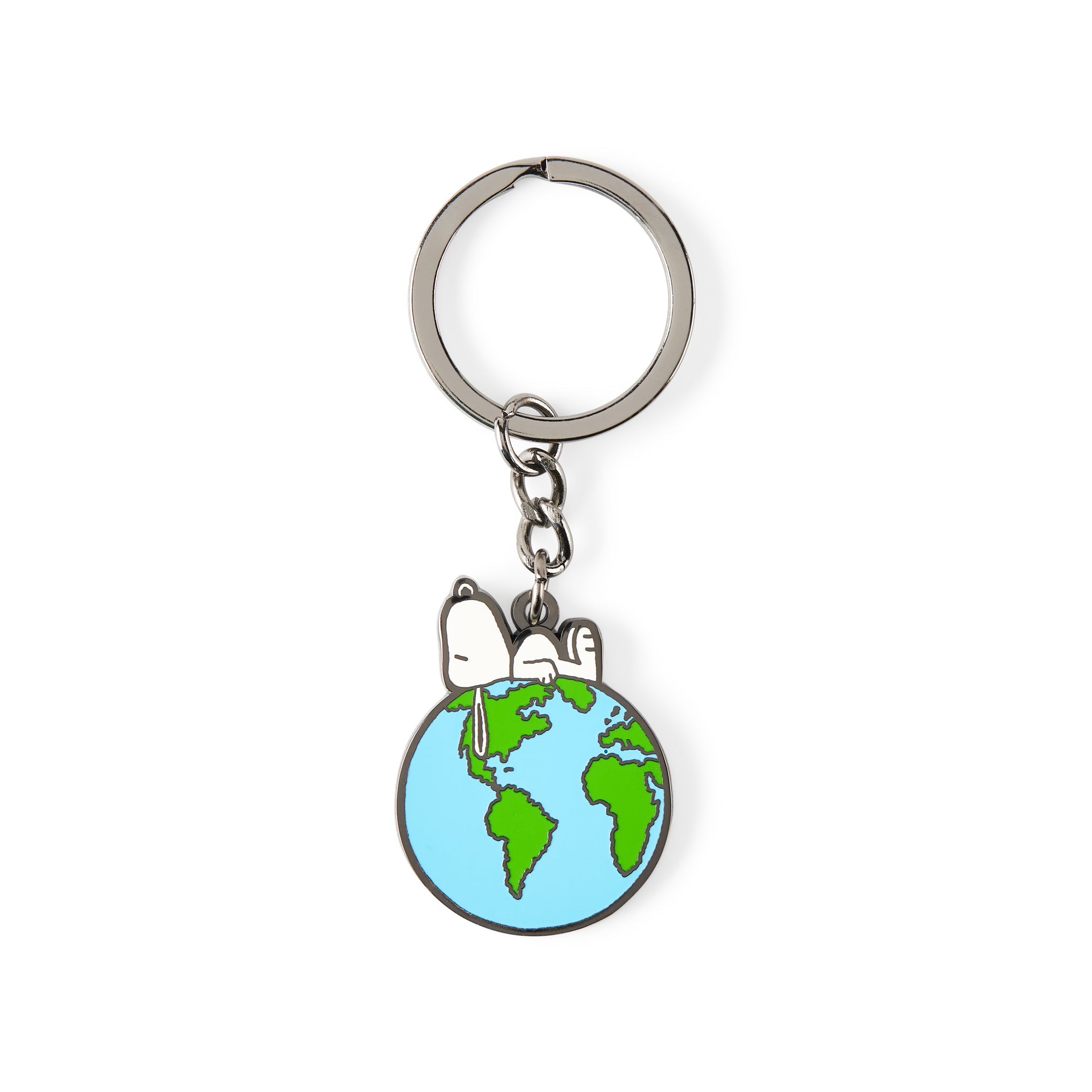 Snoopy Earth Enamel Keyring