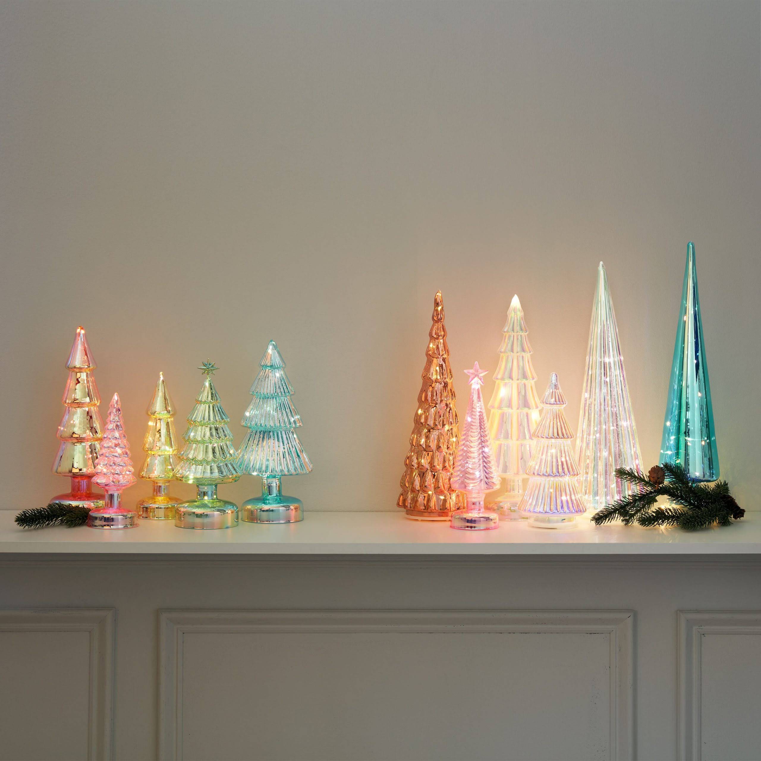 MoMA LED Glass Lighted Tree- Large - Multi