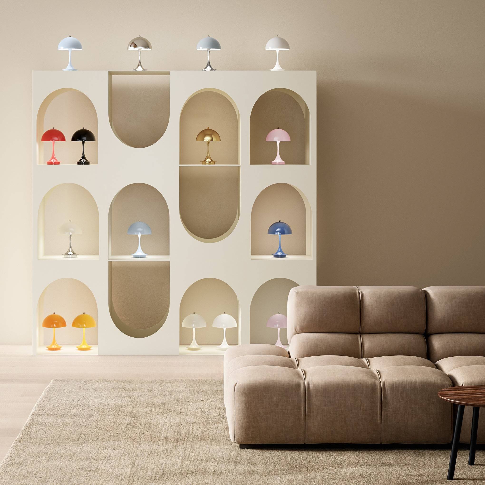 Panthella 160 Portable Table Lamp - White Opal