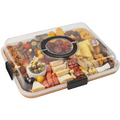 with Clear Lid, Travel Portable Cheese Boxes Cutting Boards for Kitchen (6...