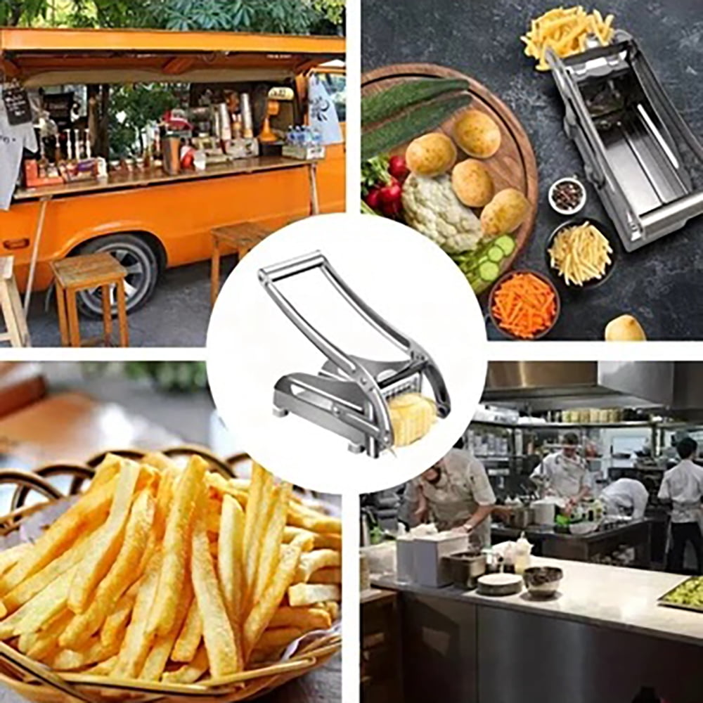 2-Blade French Fry Cutter | Stainless Steel Potato & Vegetable Chopper Slicer Dicer