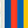Poppin Stow 3-Drawer File Cabinet - Red/ Blue/ Yellow
