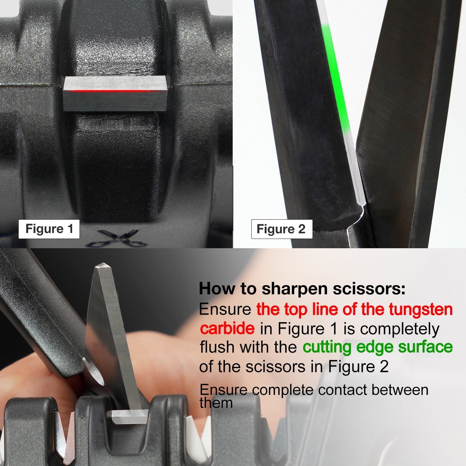 104N 5-in-1 Kitchen Knife and Scissors Sharpener, Tungsten Carbide