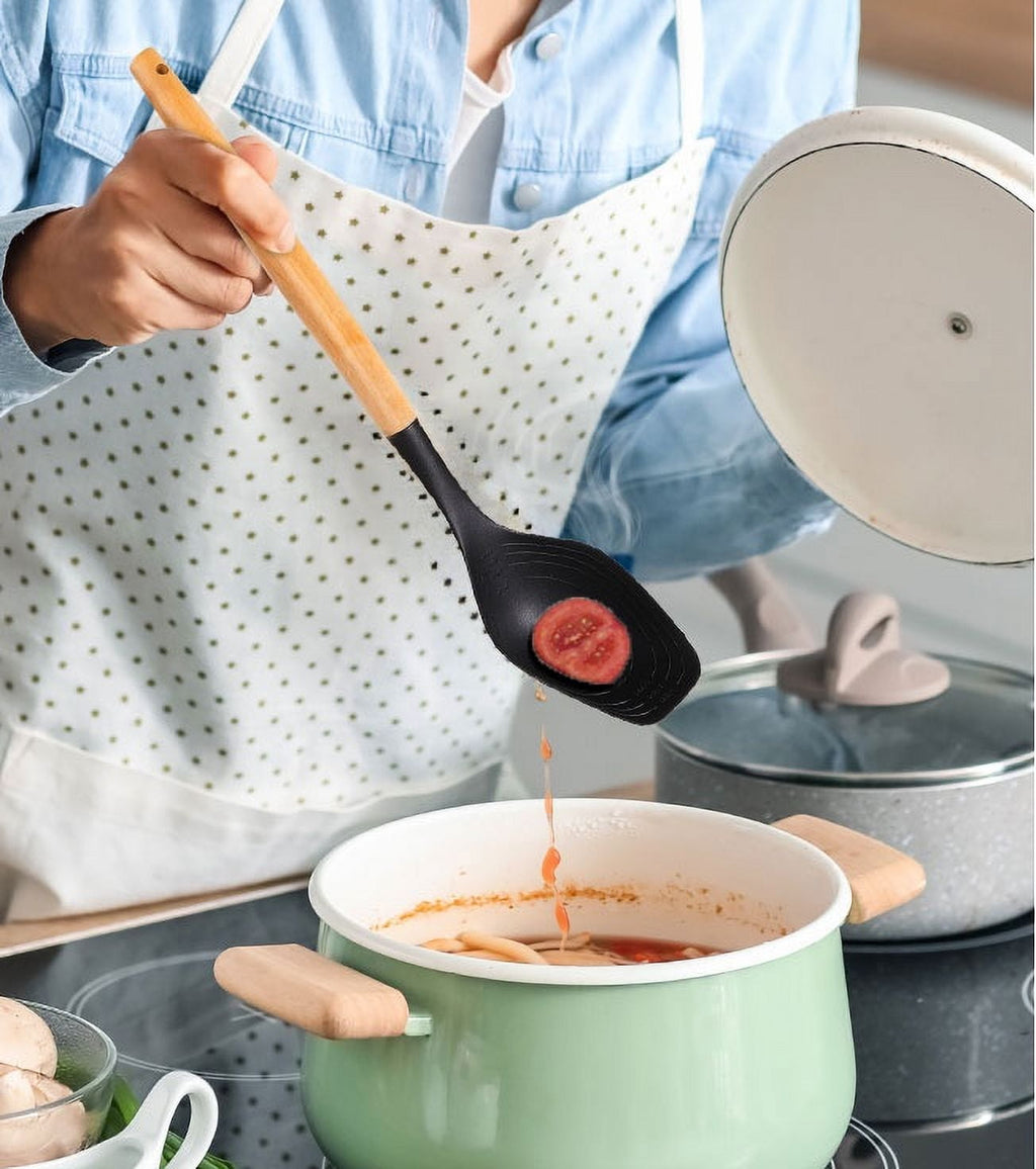 with Bamboo Handle, Ideal for Cooking , 13in L