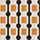 Geometric Cotton &amp; Linen Napkins - Set of 2 - Black/ Orange