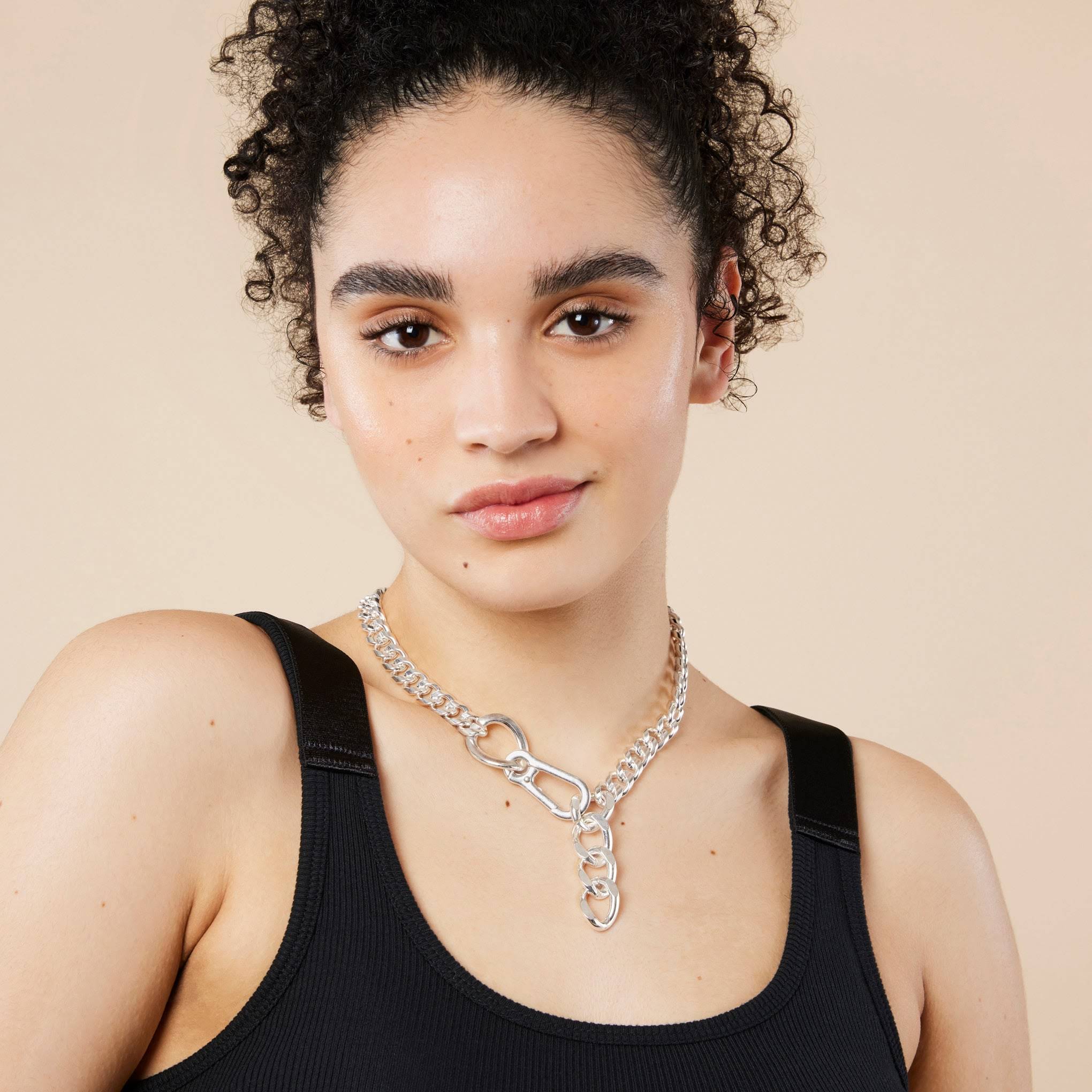 Martine Ali Silver Luc Curb Chain Necklace