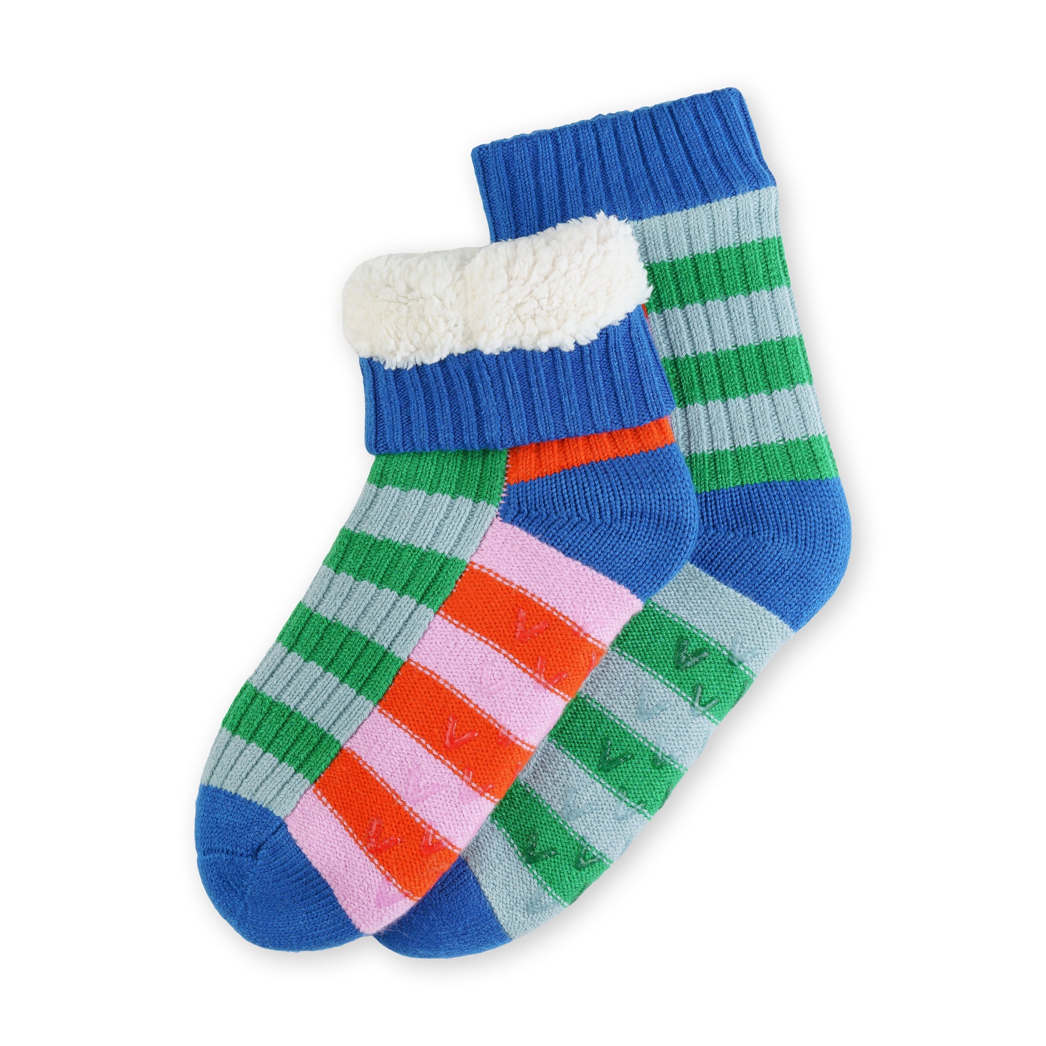 Verloop Knit House Socks - Super Stripe Cobalt
