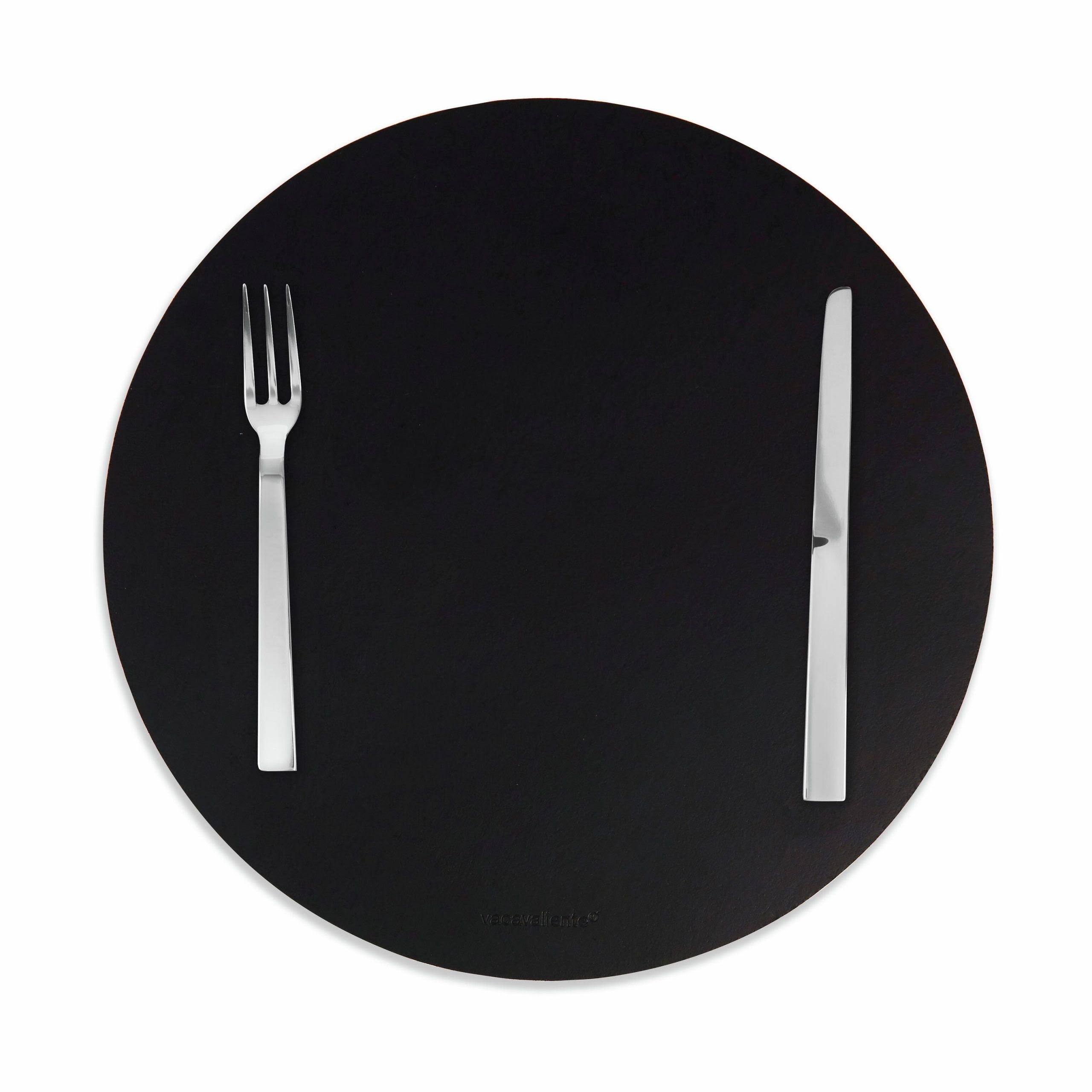 Dual-Sided Recycled Leather Placemat - Green/ Black