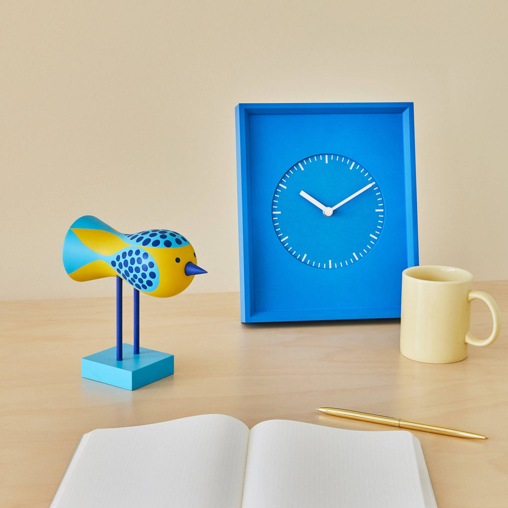 Lisa Larson Wooden Bird Object - Blue Base