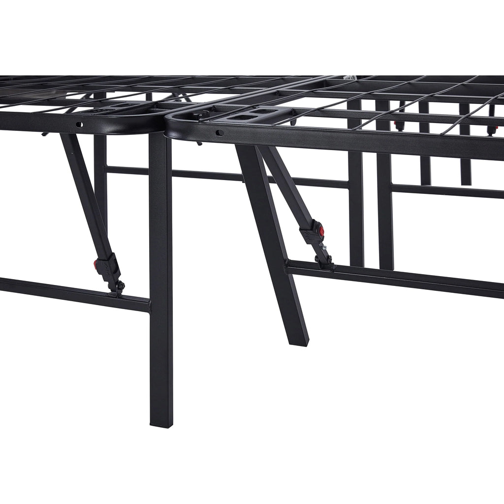 Mainstays 18" High Profile Foldable Steel Queen Platform Bed Frame, Black